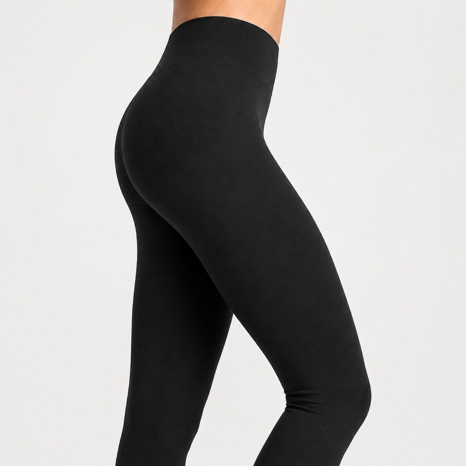Leggings térmicos negros para mujer, talla única-3