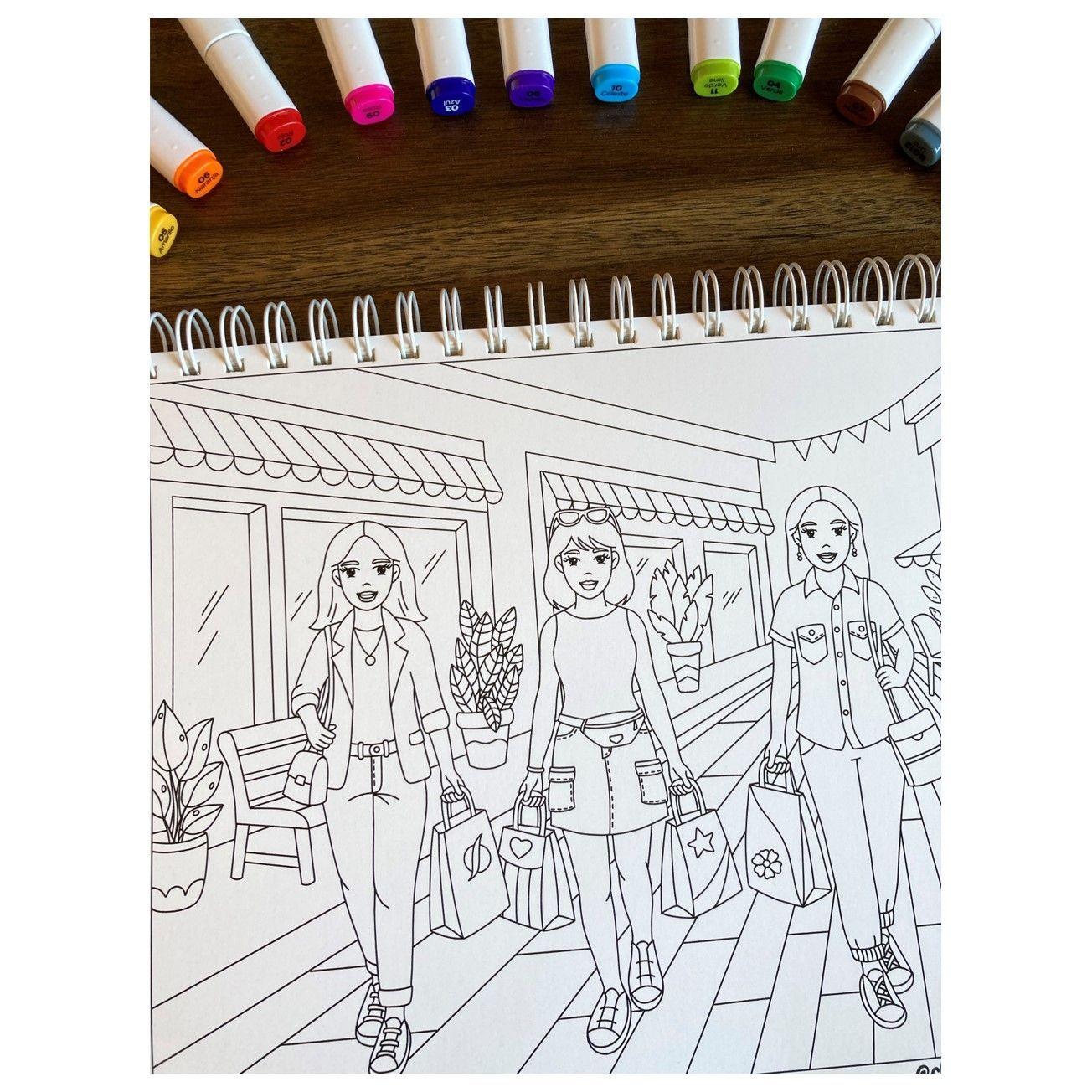 Amigas para siempre Libro para colorear Tapa dura-3