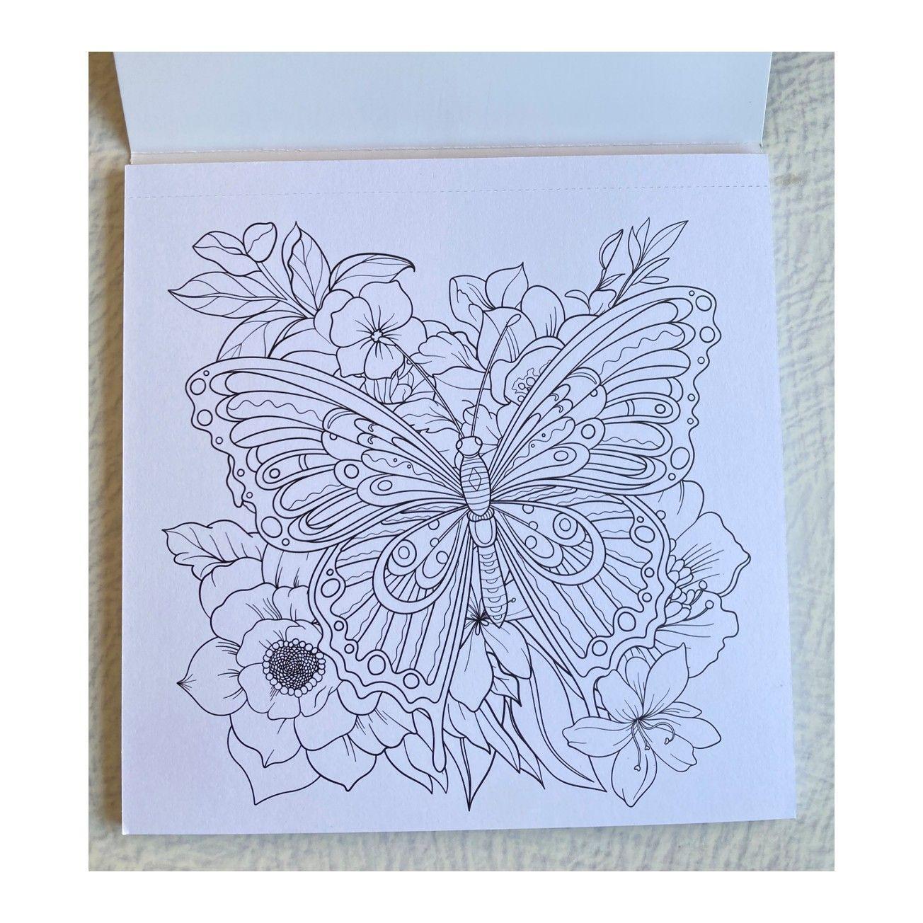 Block para colorear La danza de las mariposas-2