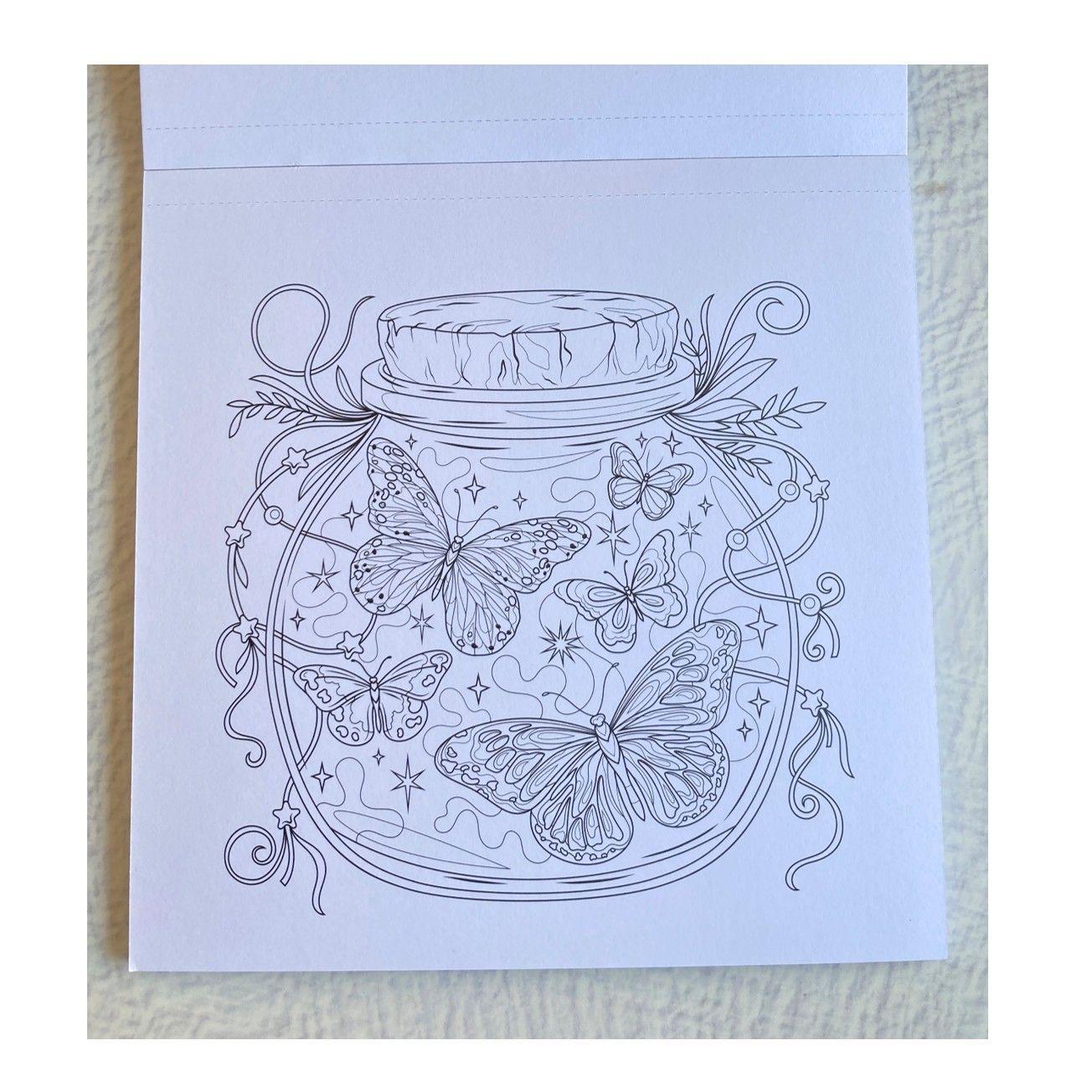 Block para colorear La danza de las mariposas-3