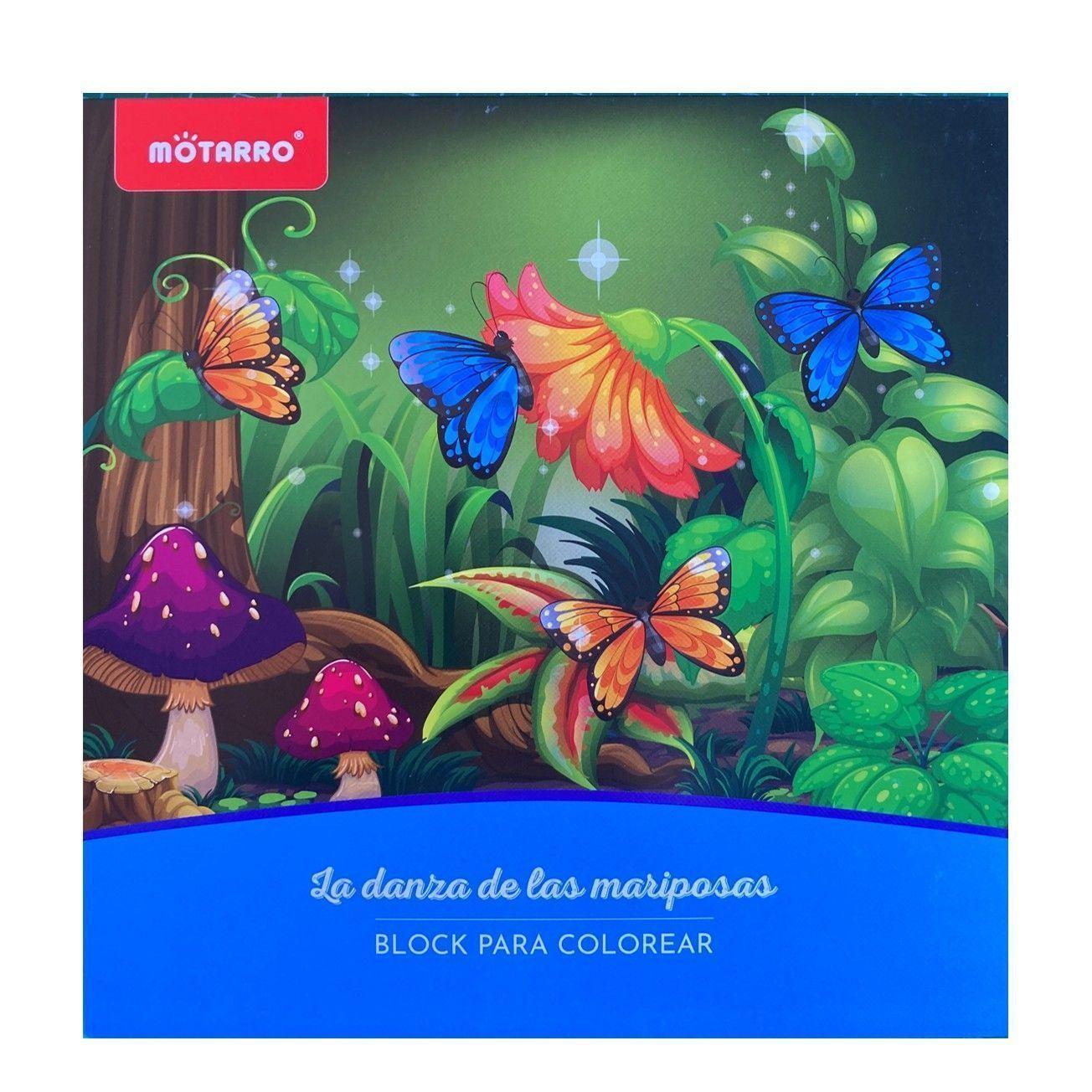 Block para colorear La danza de las mariposas-0