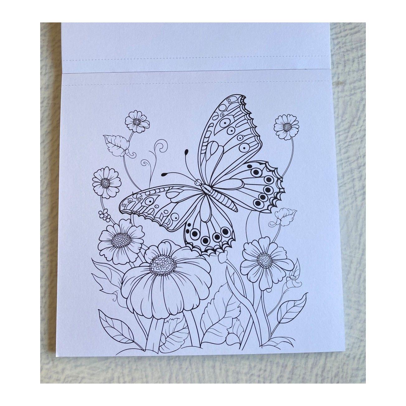 Block para colorear La danza de las mariposas-1