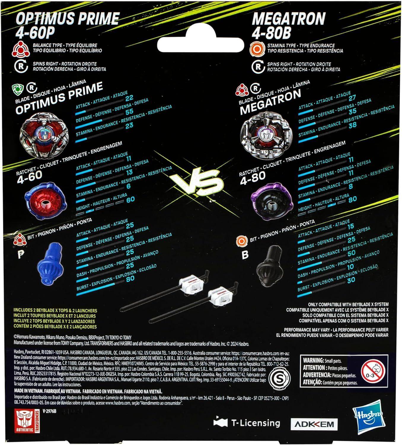 TROMPO BEYBLADE X TRANSFORMERS OPTIMUS PRIMAL Y STARSCREAM-3