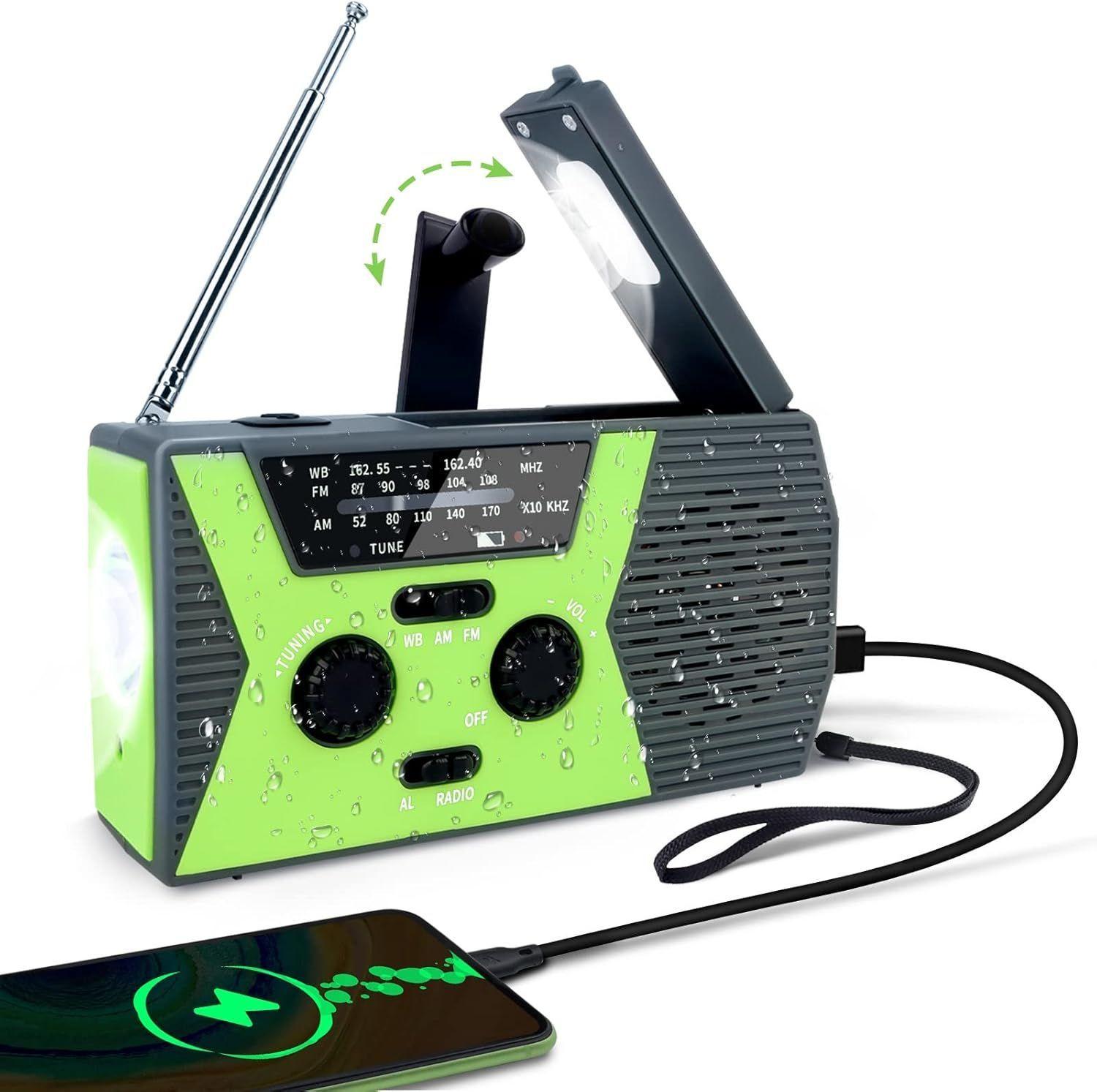 RADIO DE EMERGENCIA, RADIO PORTATIL, LINTERNA SOS PARA VIAJES Y CAMPING-2