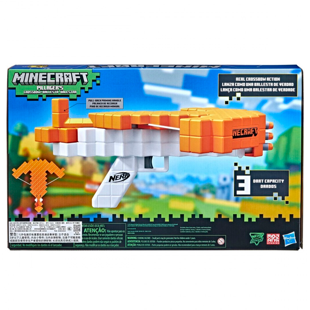 LANZADOR NERF X MINECRAFT PILLAFERS BALLESTA-5