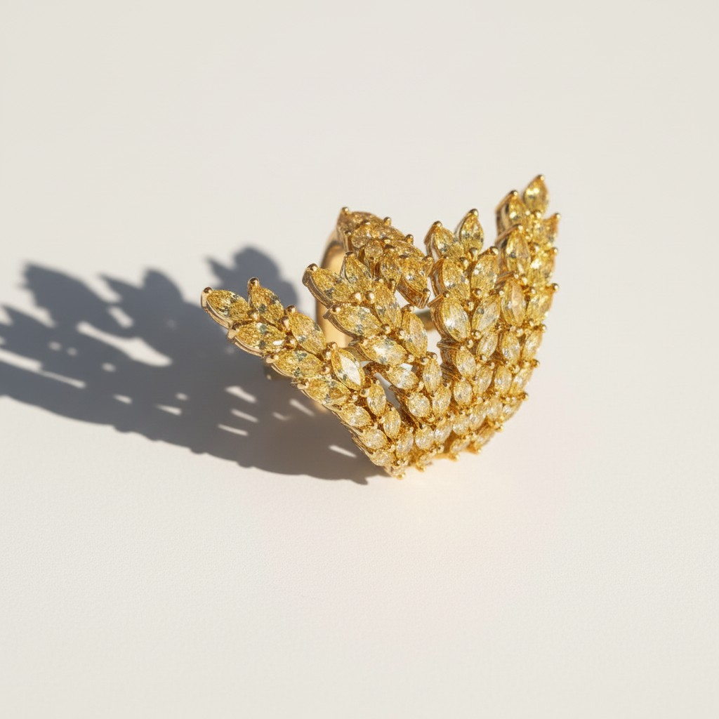 Anillo Espiga Imperial - Baño de Oro 18k-2