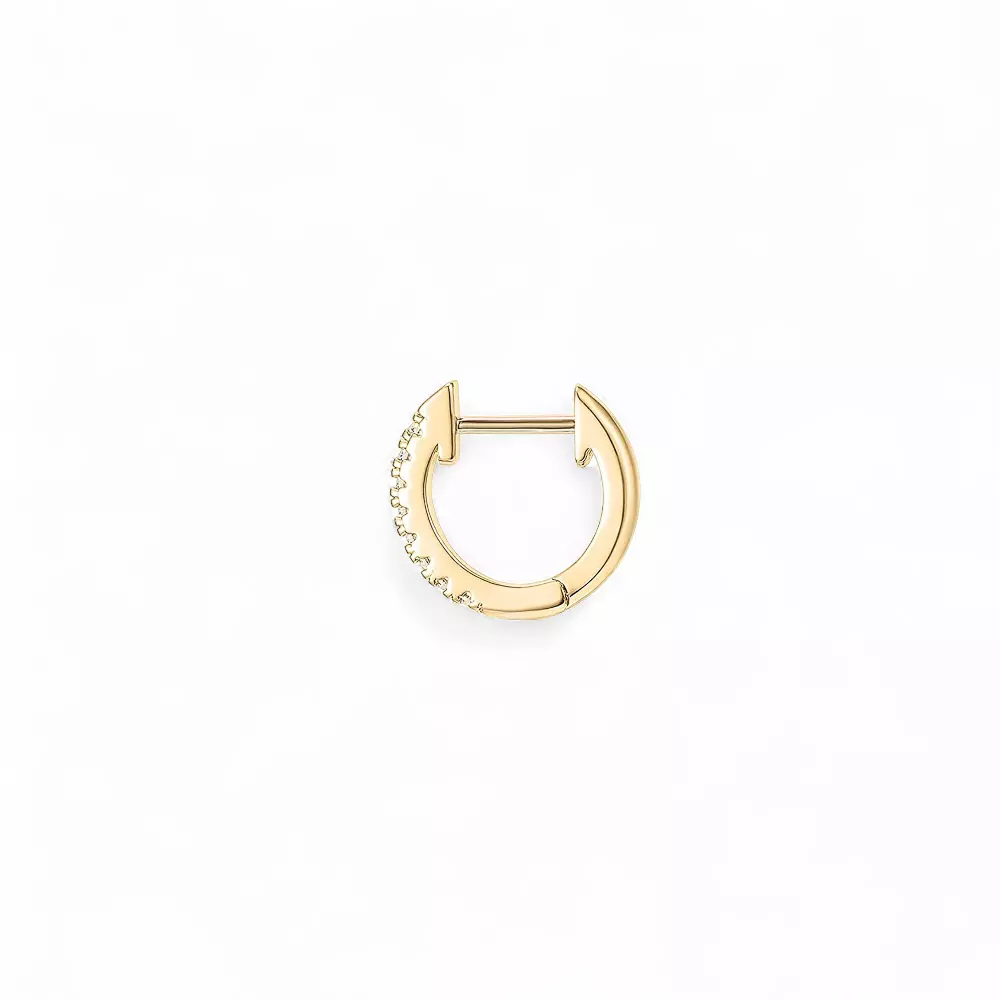 Pack 3 Aros Dorados con Zirconias – Set de Argollas Pequeñas y Medianas-2