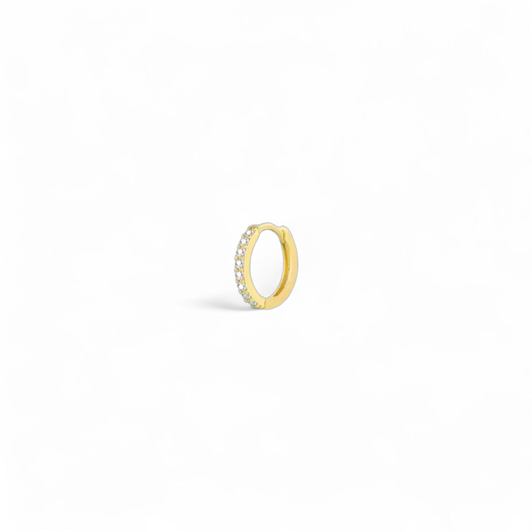 Pack 3 Aros Dorados con Zirconias – Set de Argollas Pequeñas y Medianas-3