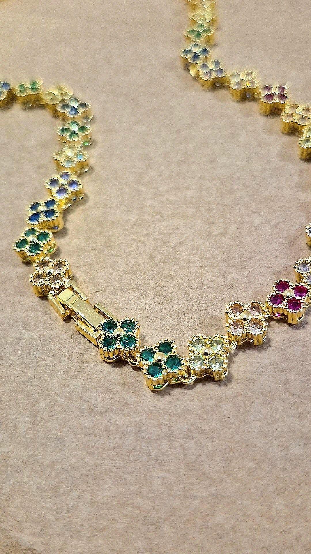 Collar Clover Mini Rainbow-3