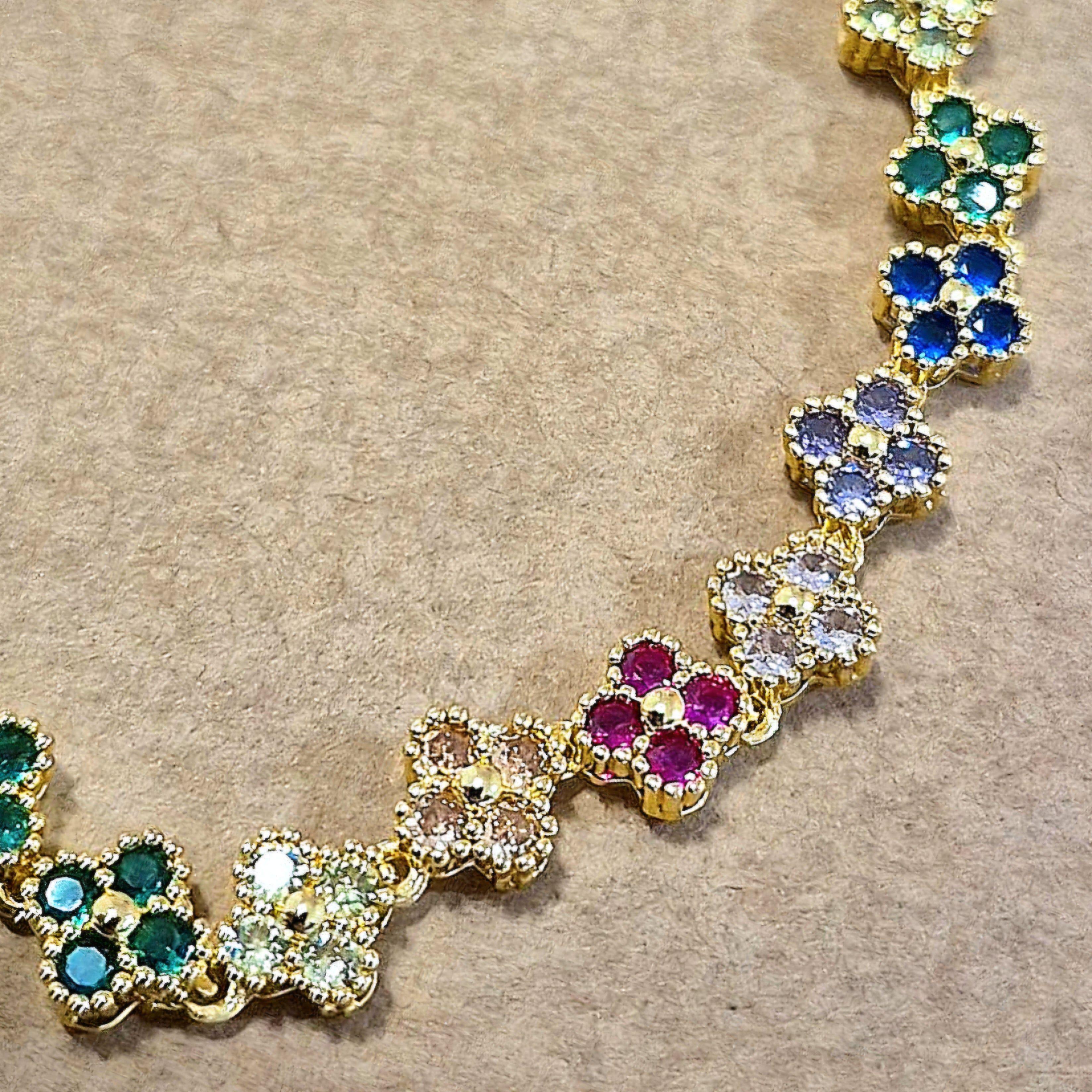 Collar Clover Mini Rainbow-4