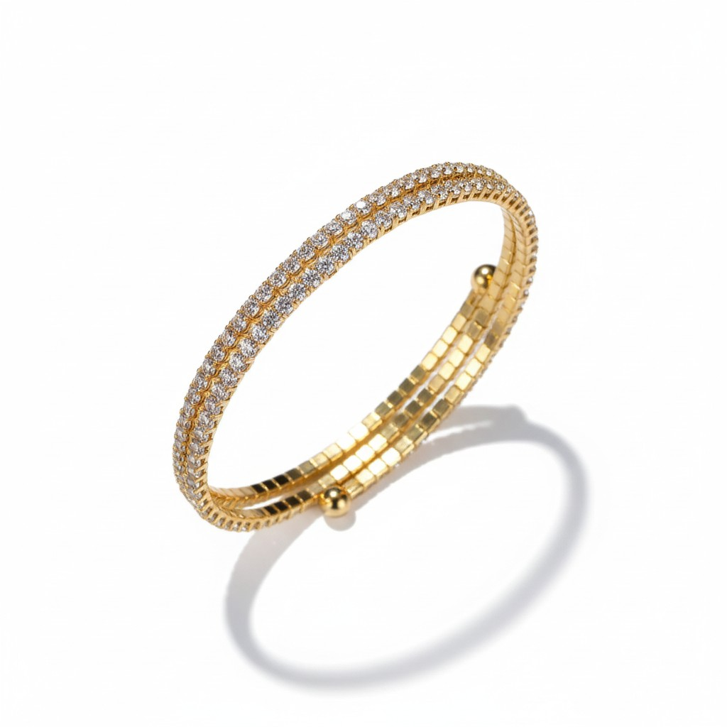 Pulsera Triple Ajustable- Baño de Oro 18k-0