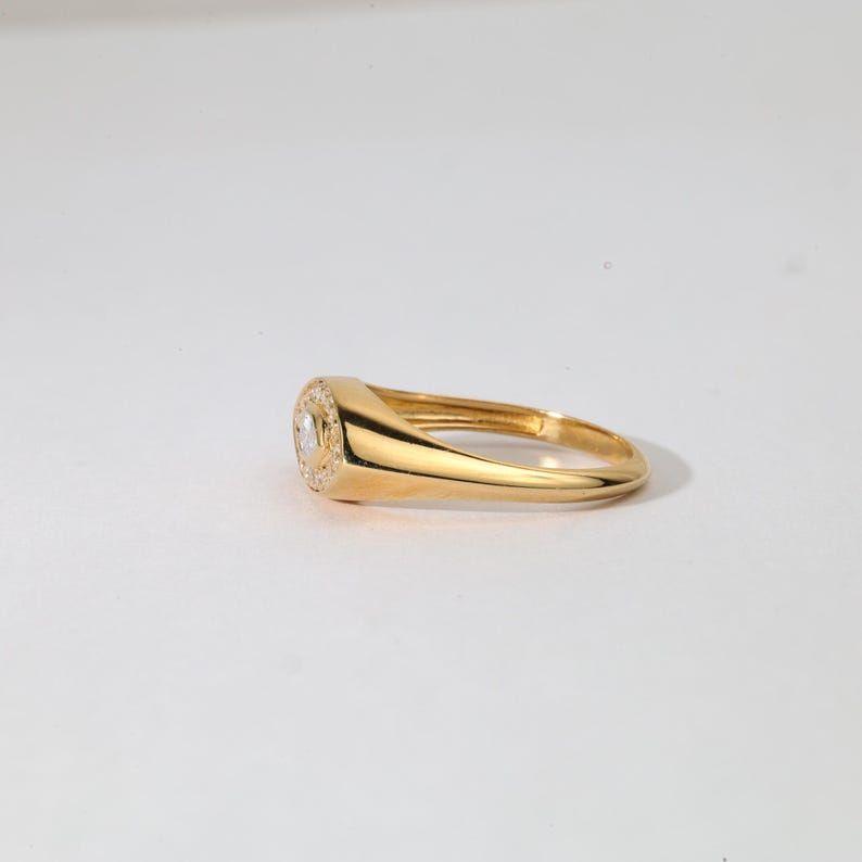 Anillo Ojo Marquise Pavé - Baño de Oro 18k-5