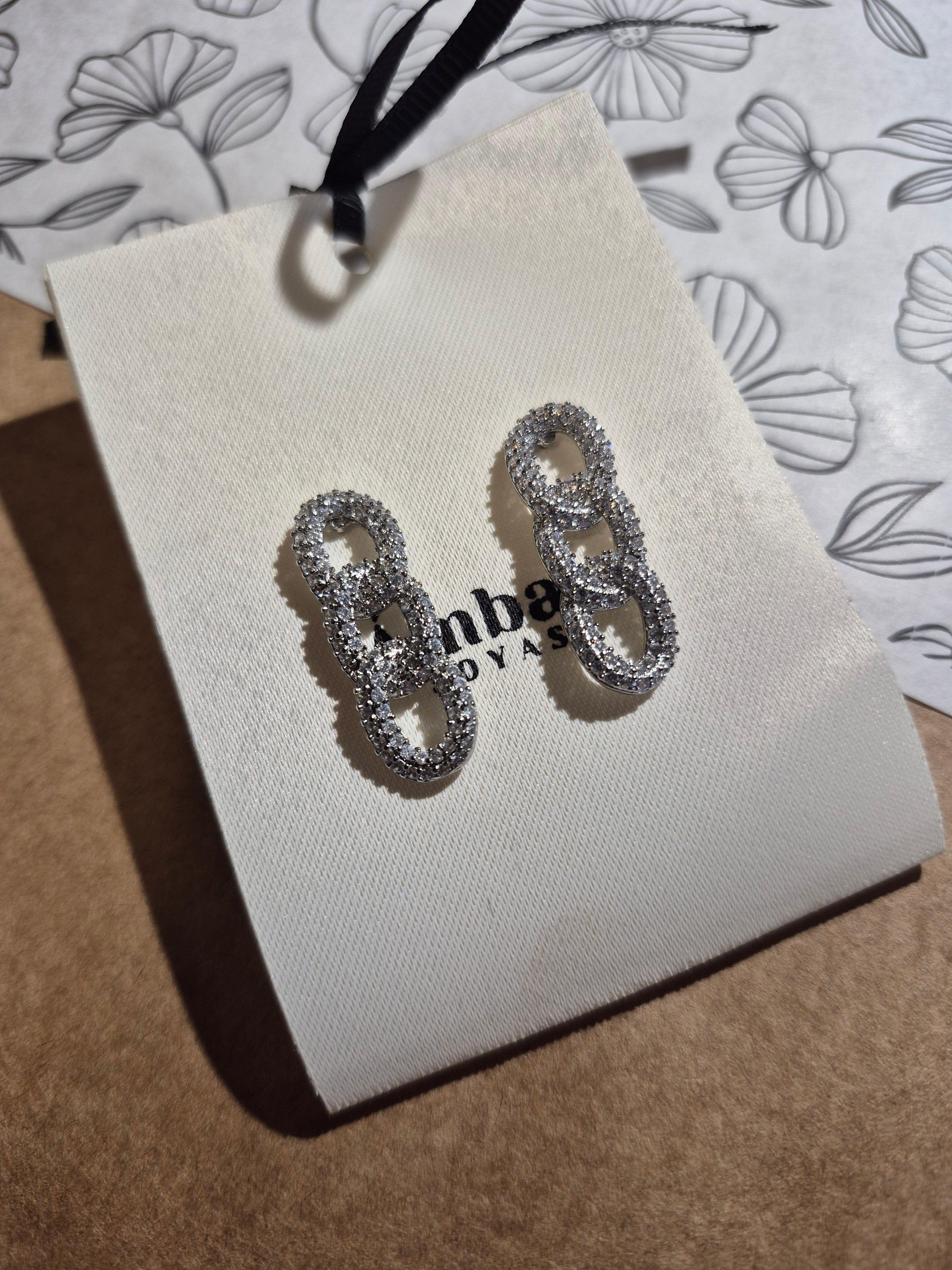 Aros Eslabones Circones - Rodio-2