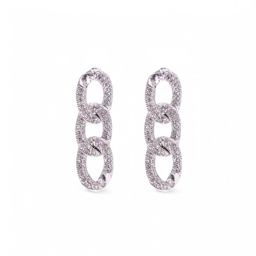 Aros Eslabones Circones - Rodio-3
