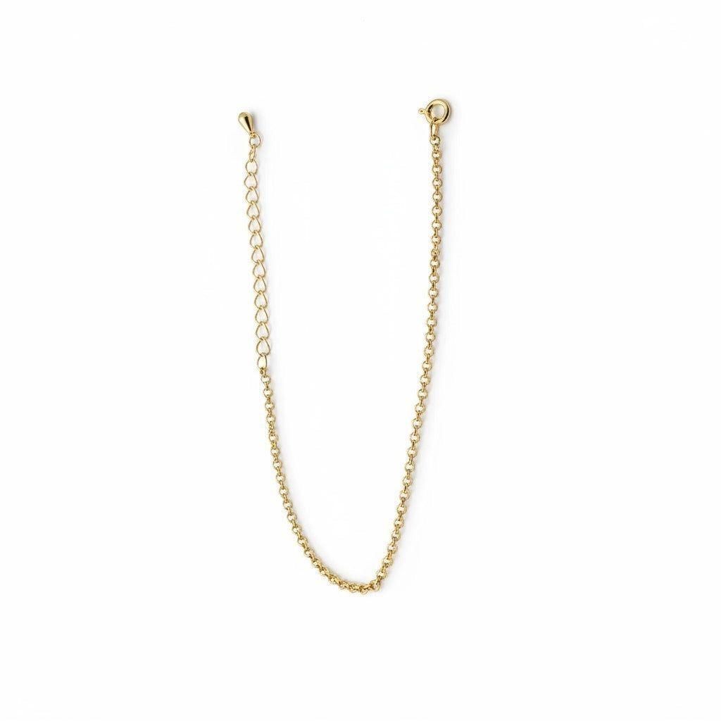 Pulsera Cadena Rolo Fina con Extensor - Baño de Oro 18k-0