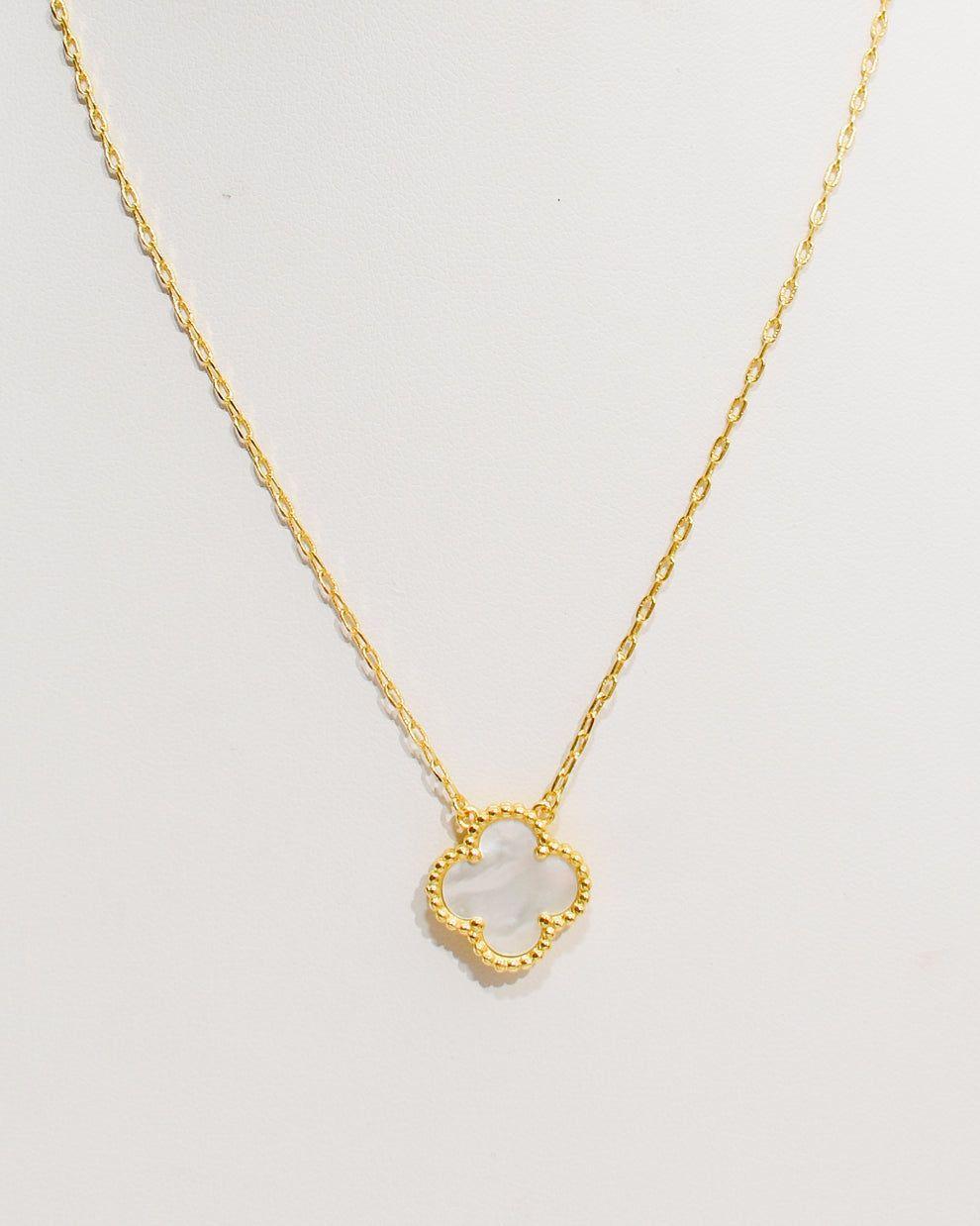 Cadena Clover Nacar Trebol - Baño Oro 18k-2