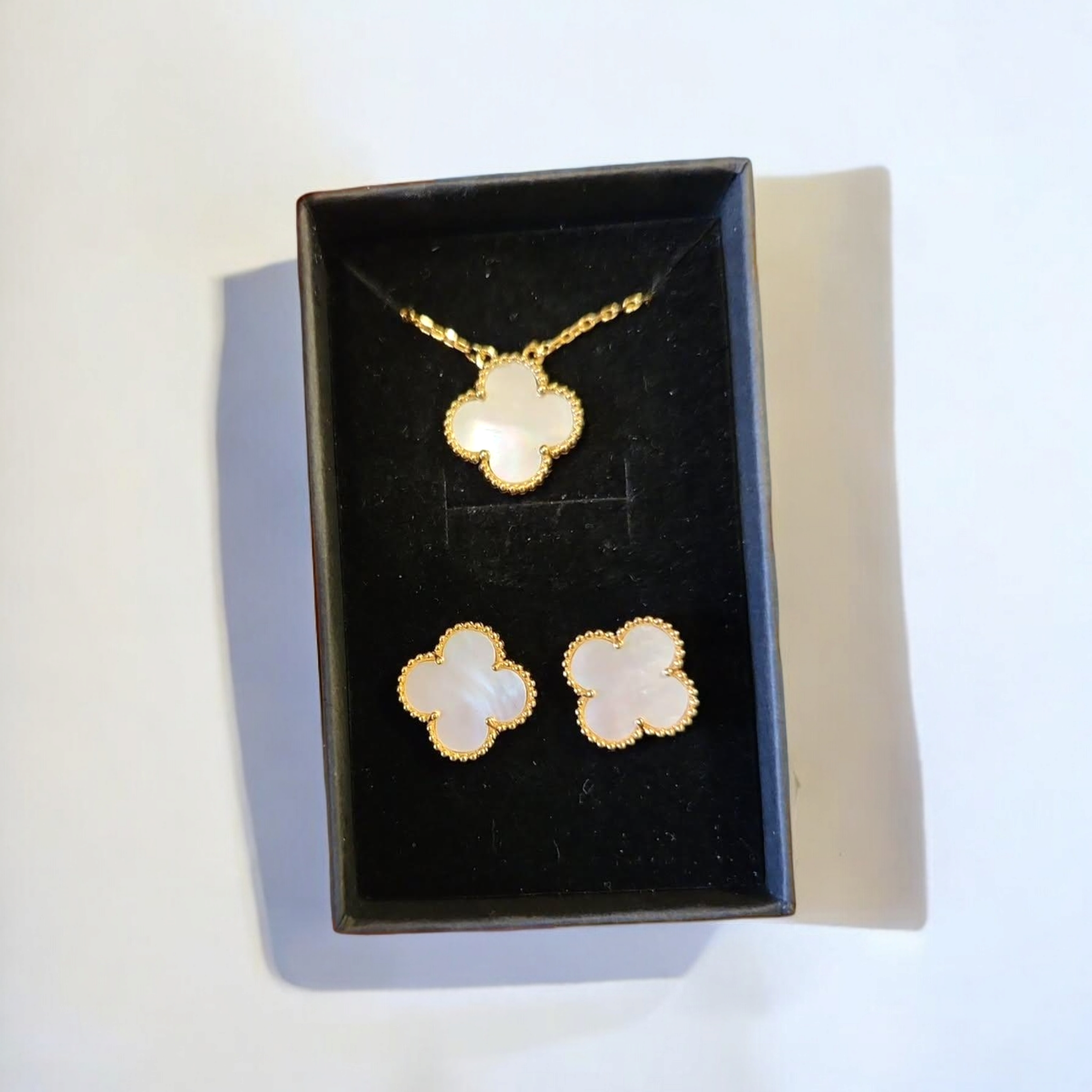 Cadena Clover Nacar Trebol - Baño Oro 18k-4