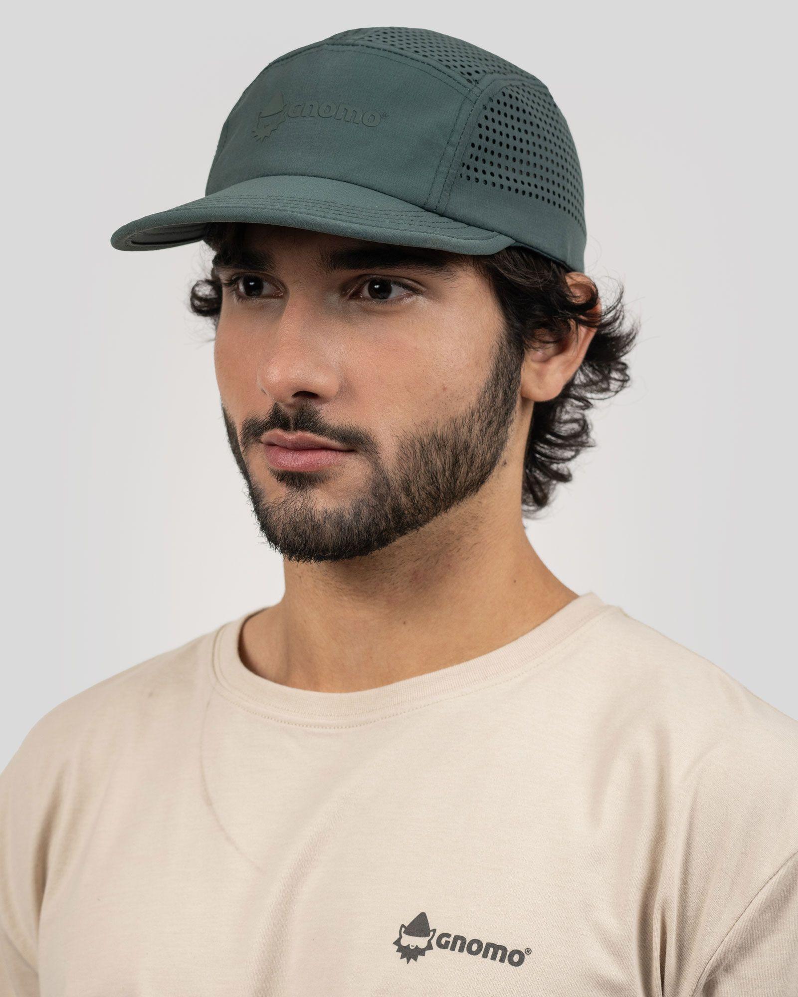 Gorro Runner Perforated Sport Full Logo Petrol Blue Gnomo-0