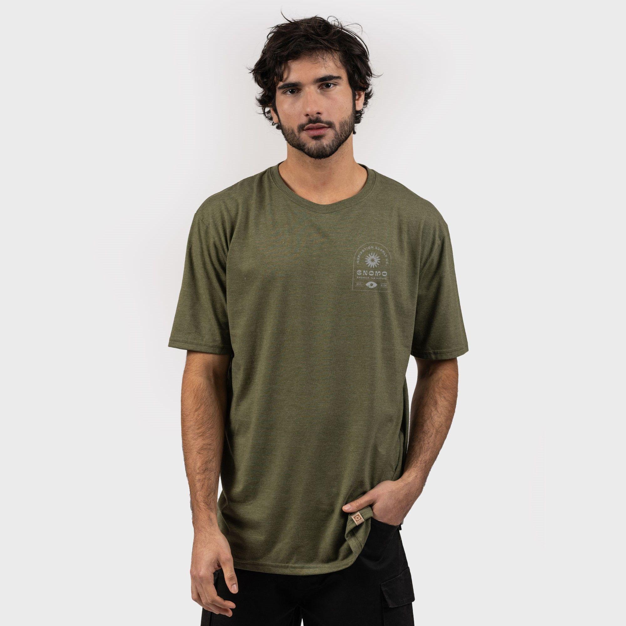 Polera Eco M-8 Hombre Stone Green Gnomo-0