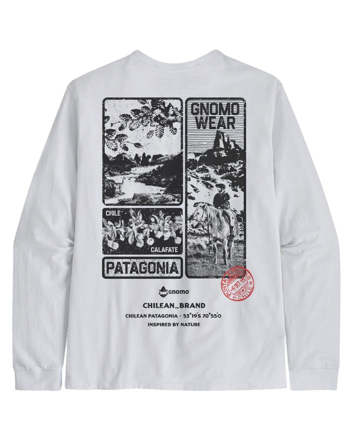 Polera Eco Manga Larga M-9 Hombre White Gnomo-4
