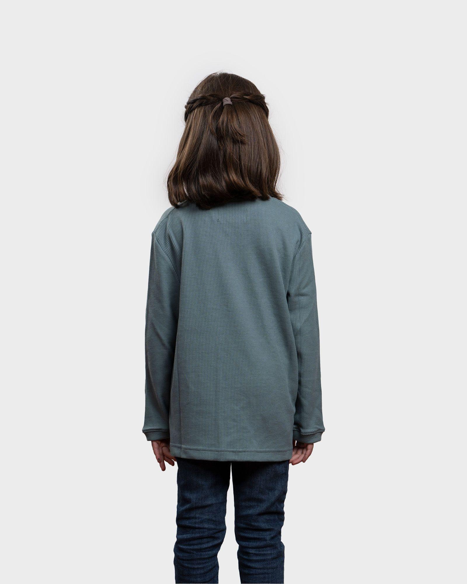 Polera Lodlamita Waffle Manga Larga Kids Indigo Gnomo-3