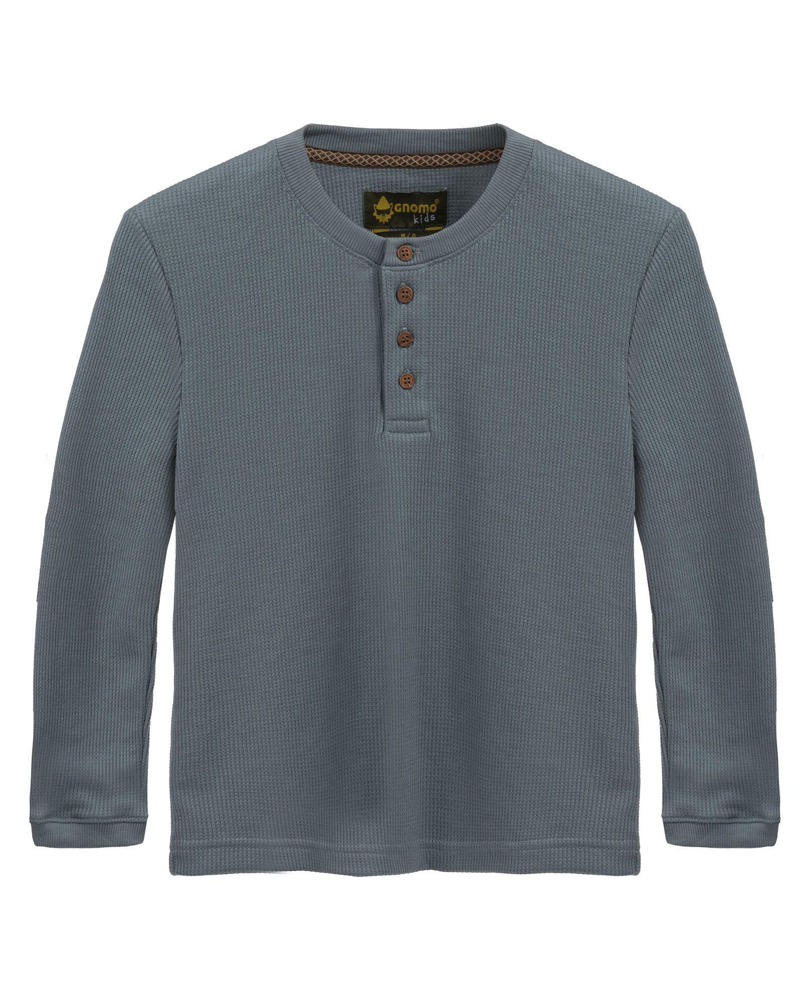 Polera Lodlamita Waffle Manga Larga Kids Indigo Gnomo-4