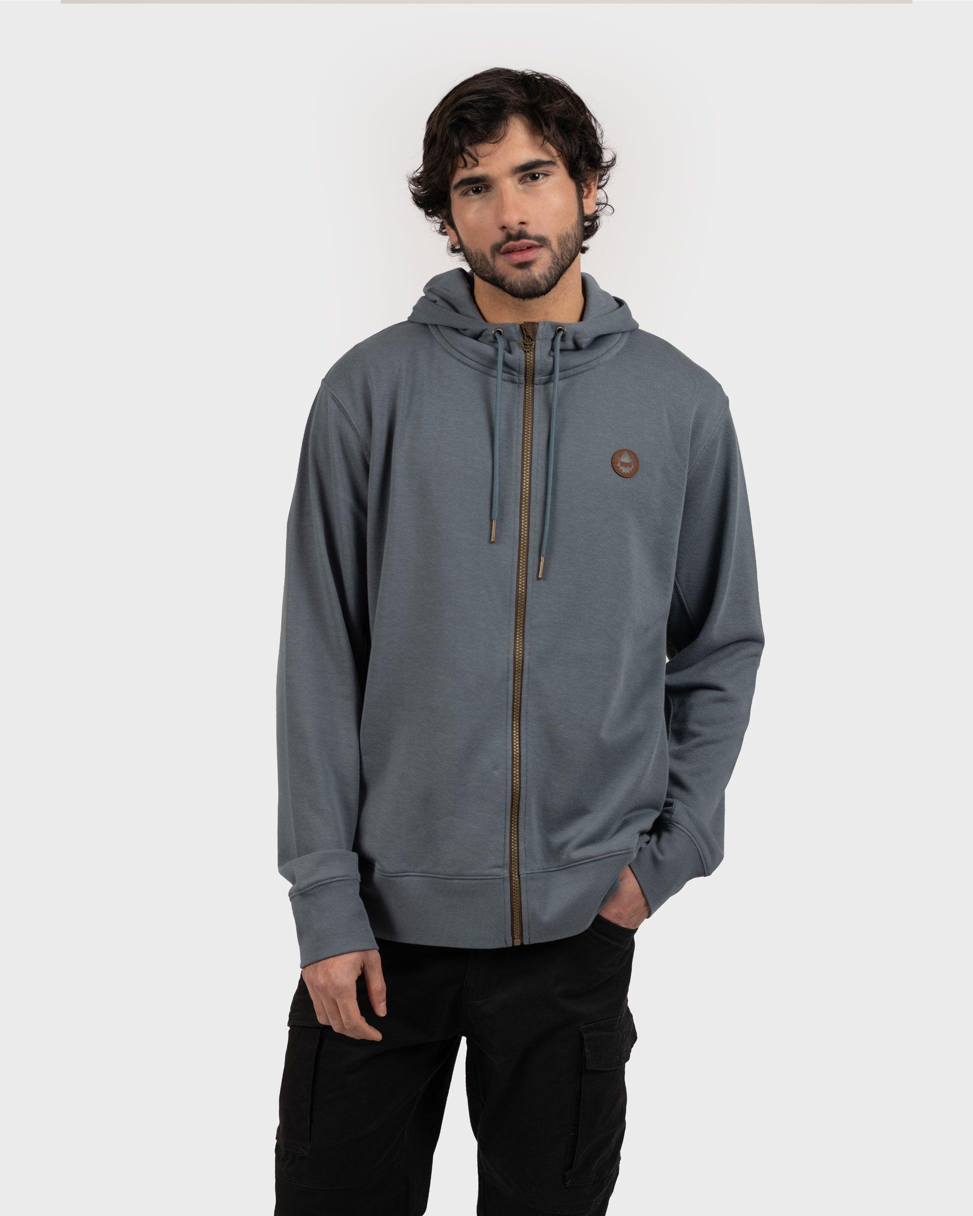 Poleron Hoodie Eco Mamek Hombre Iron Blue Gnomo-1