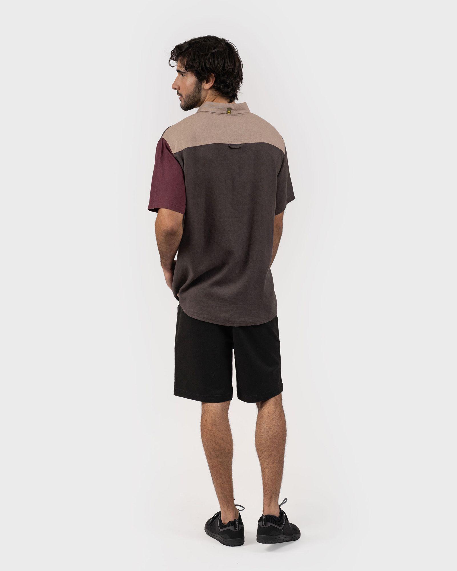 Camisa Lino Ceril Hombre Tritono Grey Gnomo-2
