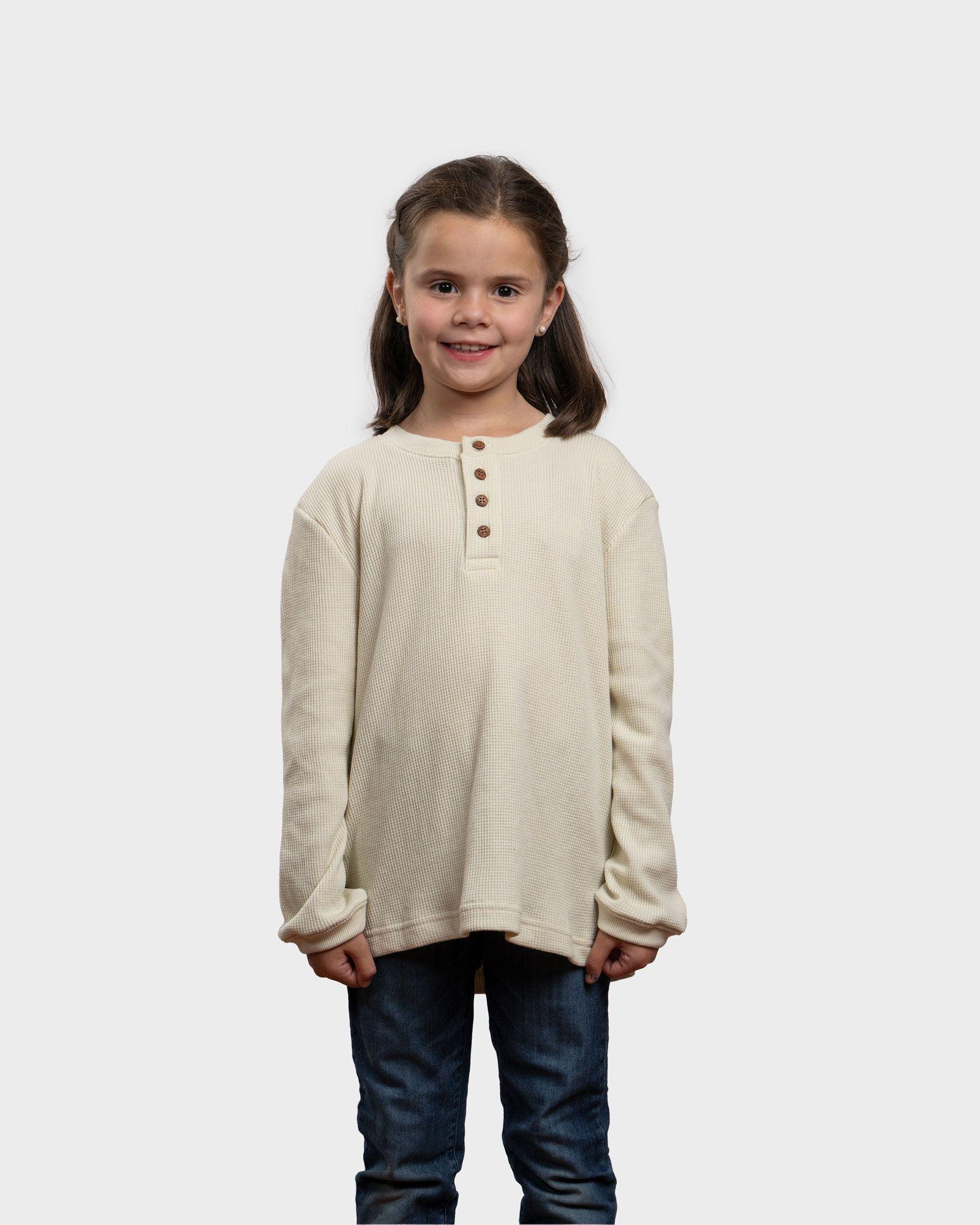 Polera Lodlamita Waffle Manga Larga Kids Beige Gnomo-0