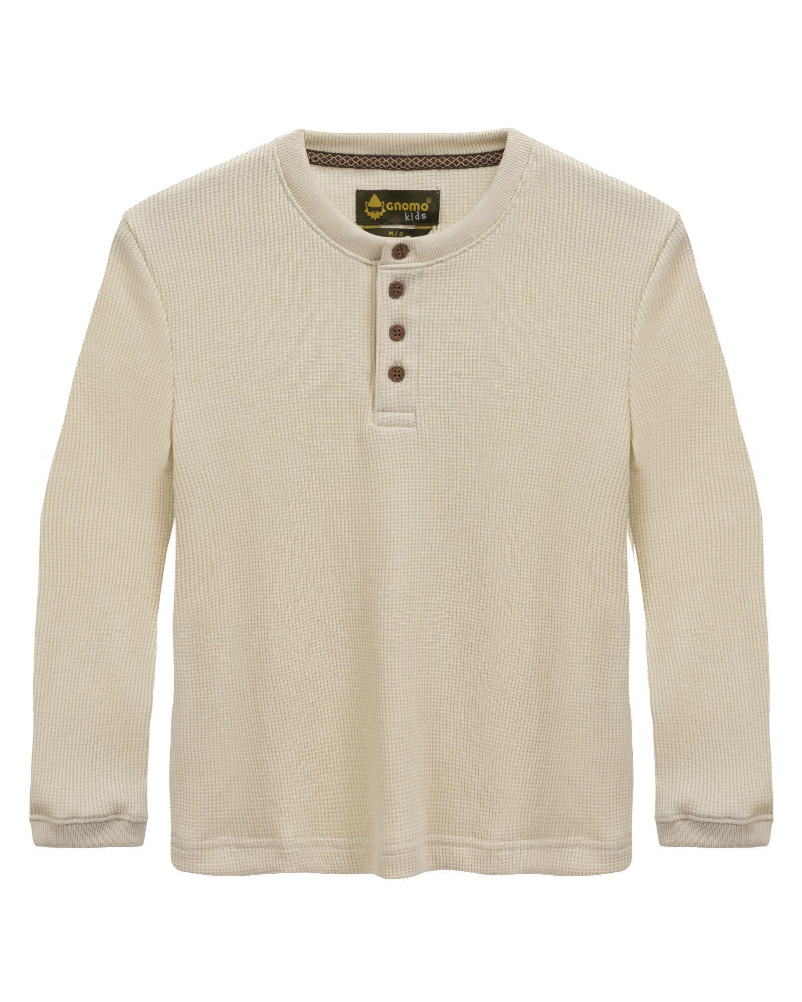 Polera Lodlamita Waffle Manga Larga Kids Beige Gnomo-4