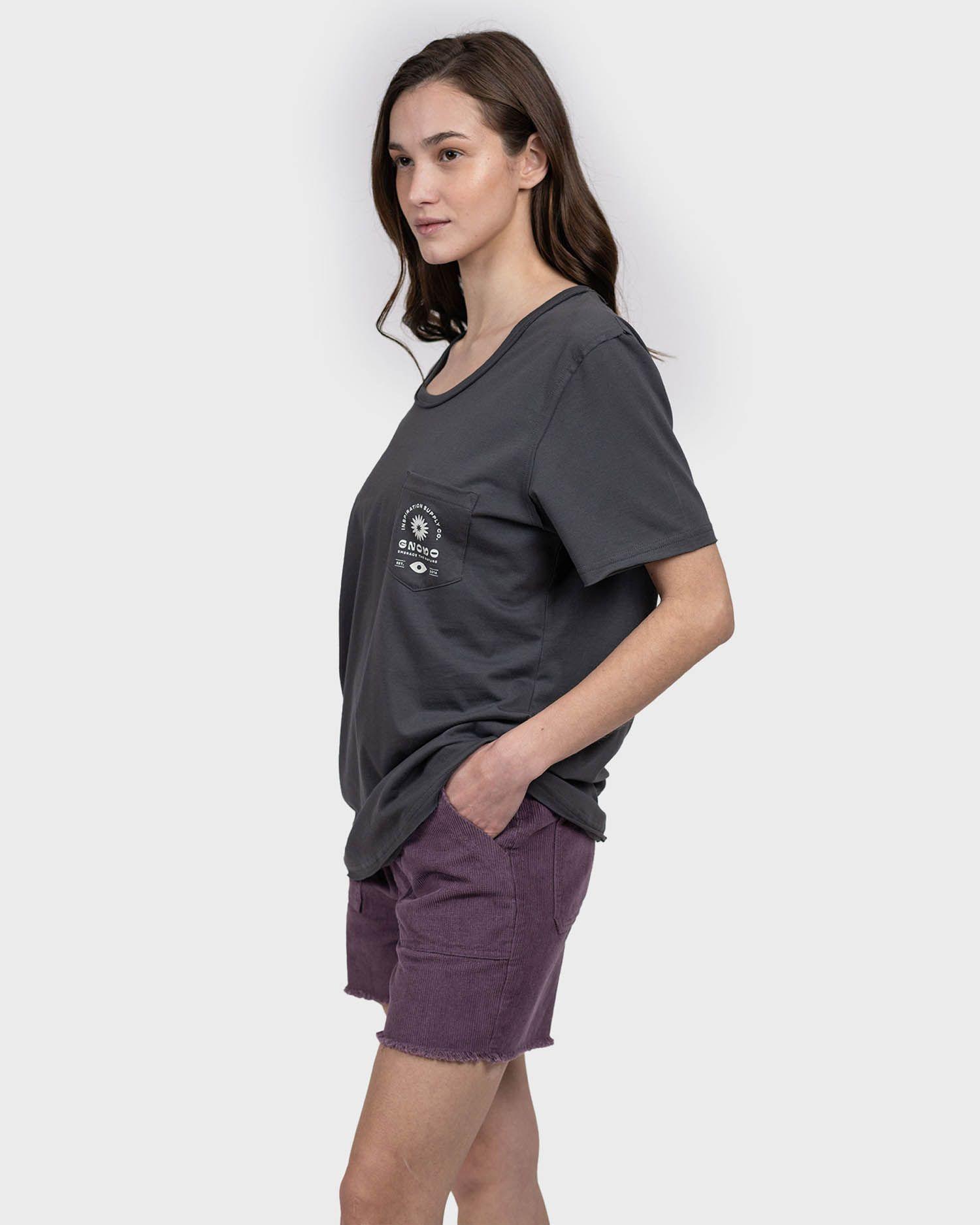 Polera Algodón Orgánico P-15 Mujer Dark Grey Gnomo-1