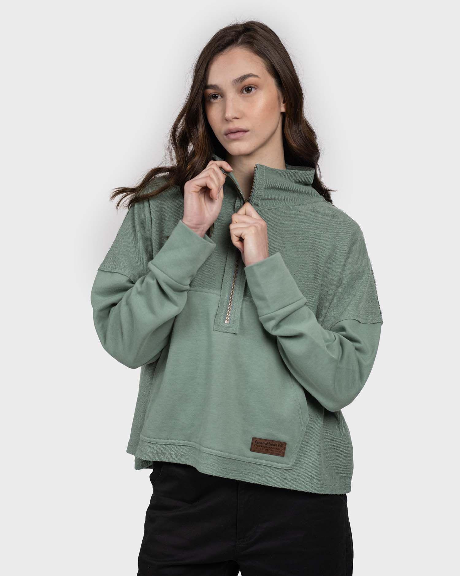 Poleron PullOver Eco Alfen Mujer LightGreen Gnomo-1