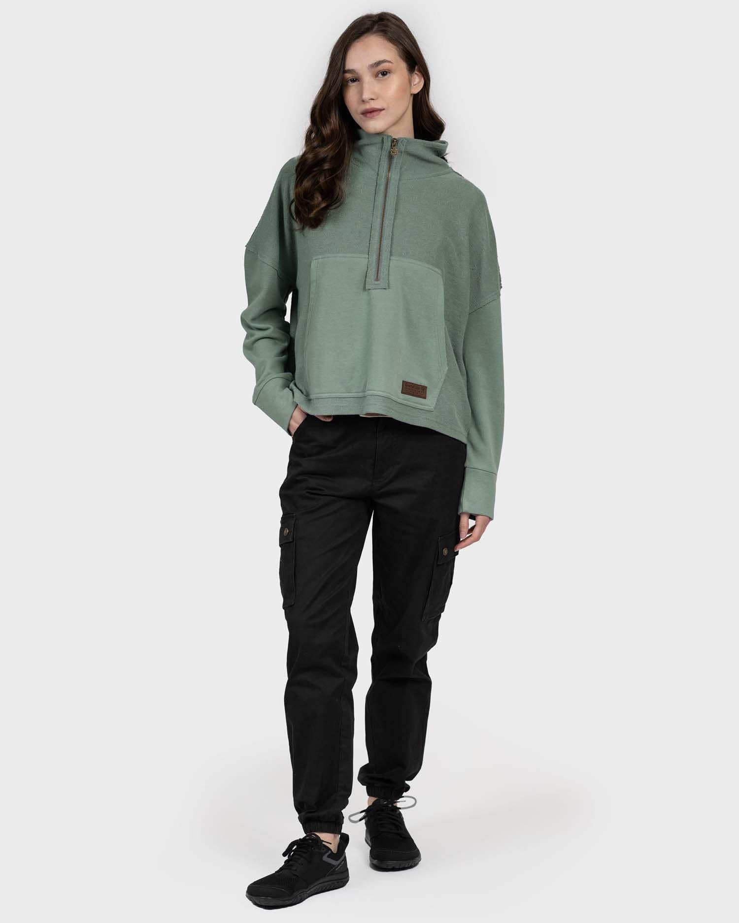 Poleron PullOver Eco Alfen Mujer LightGreen Gnomo-0