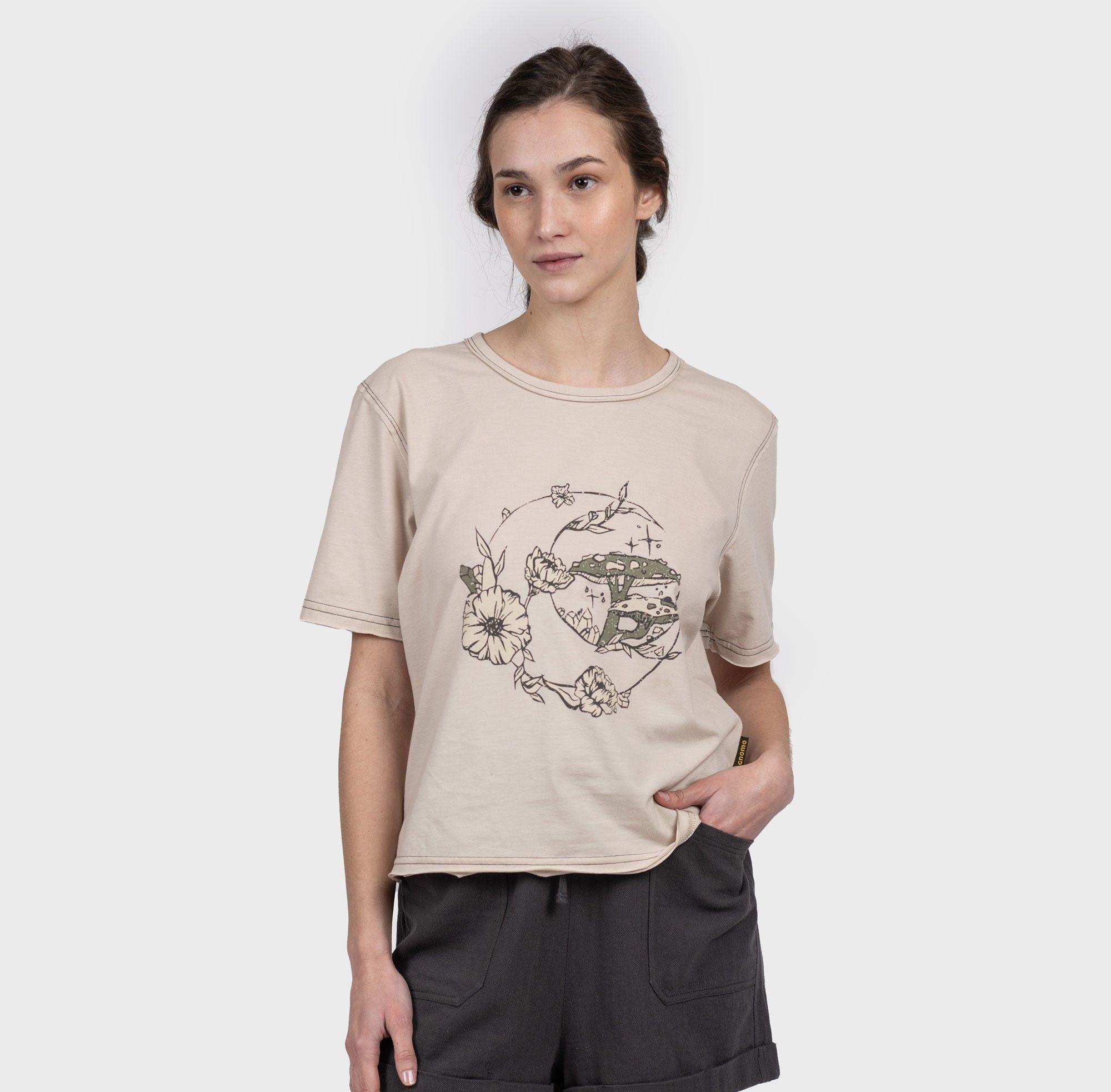 Polera Eco F-12 Mujer Beige Gnomo-0