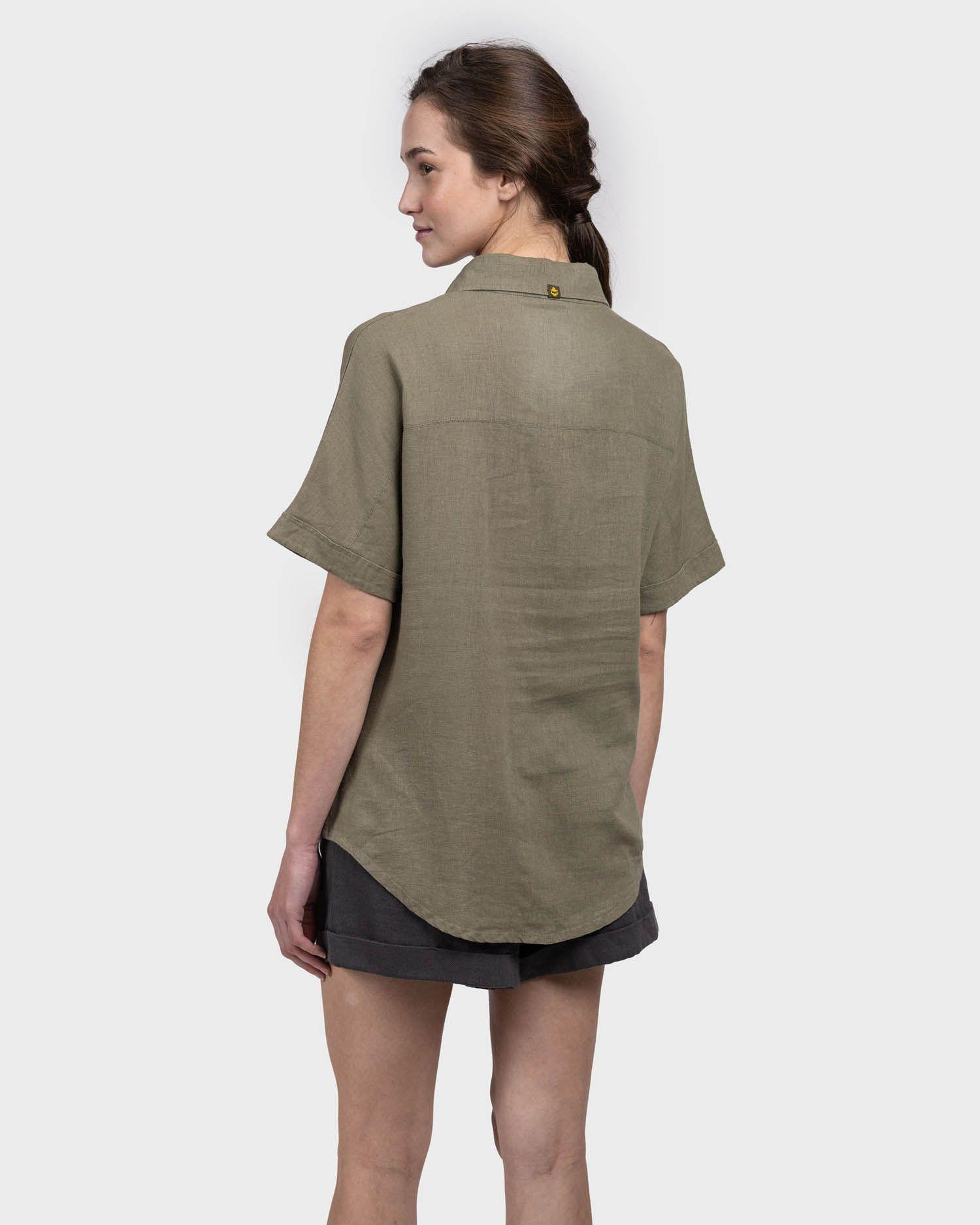 Camisa Lino Ginka Mujer LightGreen Gnomo-2