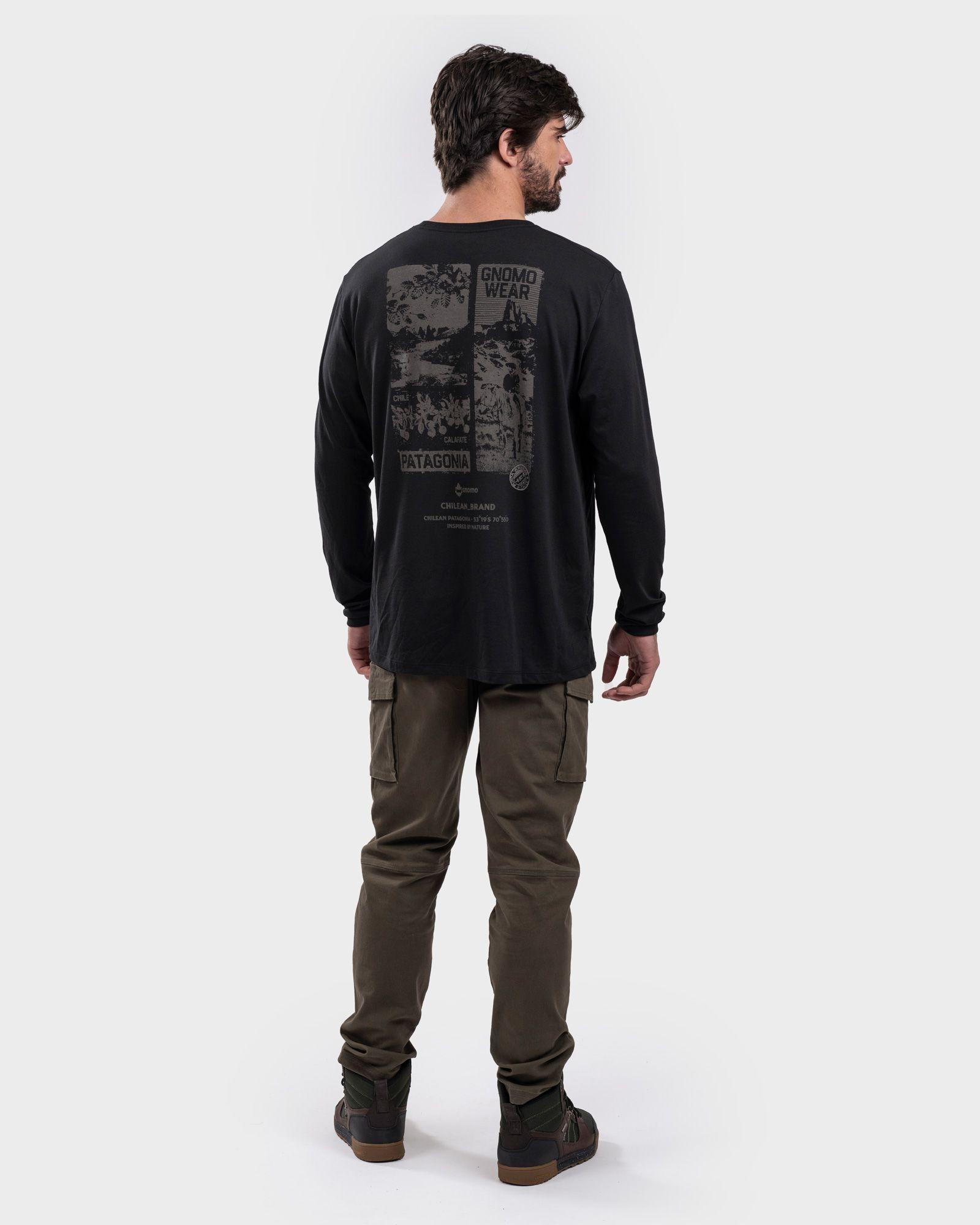 Polera Eco Manga Larga M-9 Hombre Black Gnomo-2