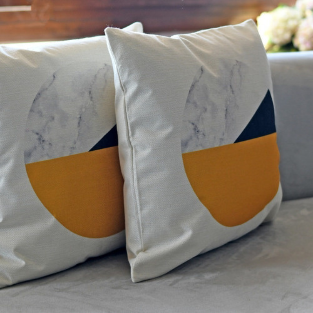 Fundas De Cojín Moon Crudo Set 2 Cuadrado 43x43cm Decoración-1