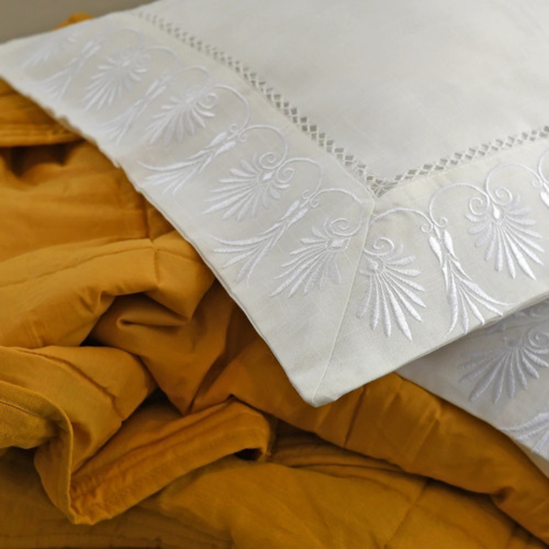 Fundas De Almohada Bianco Blanco Set 2 Rectangular 60x80 Cm-2