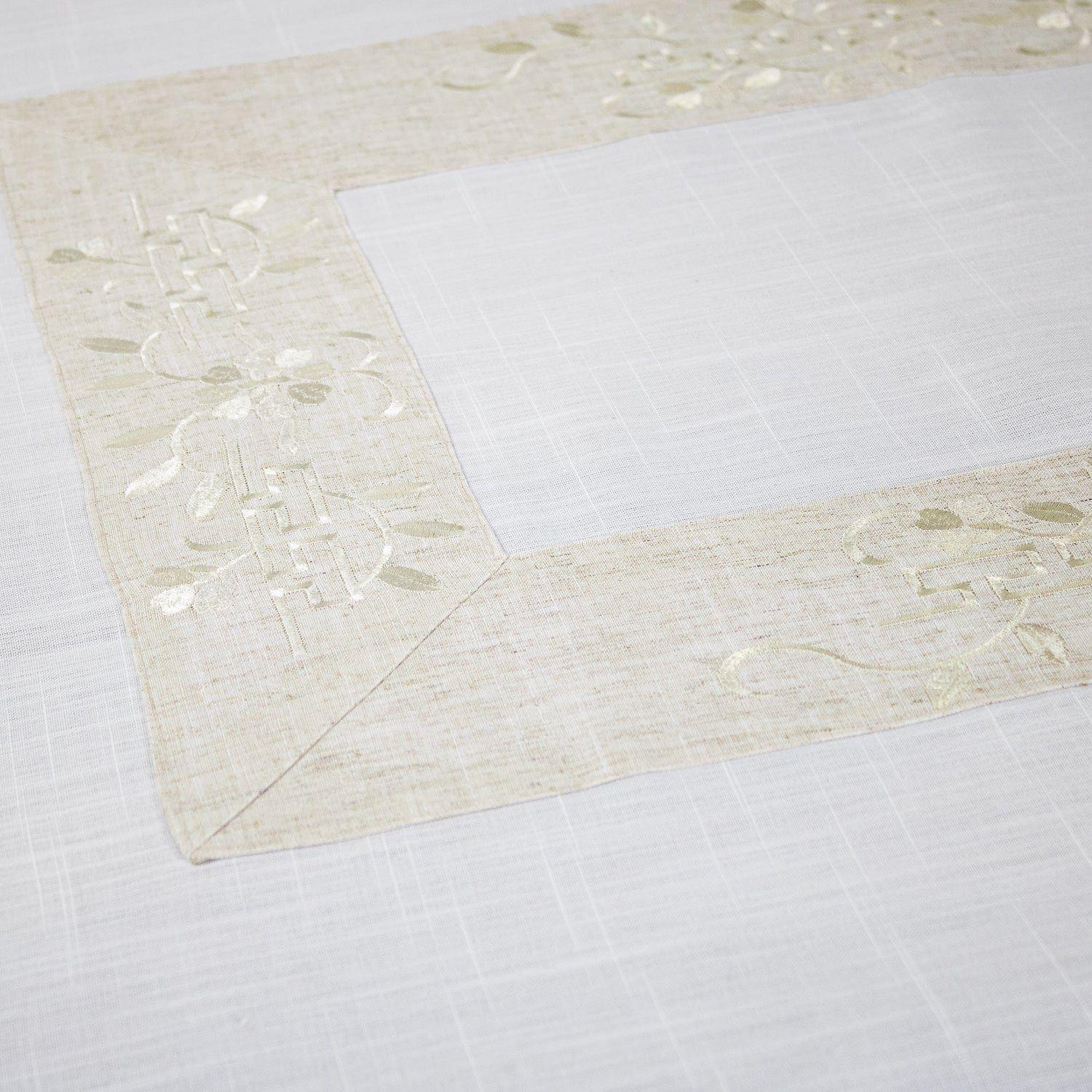 Mantel de Mesa Roma Blanco 150x250cm-1