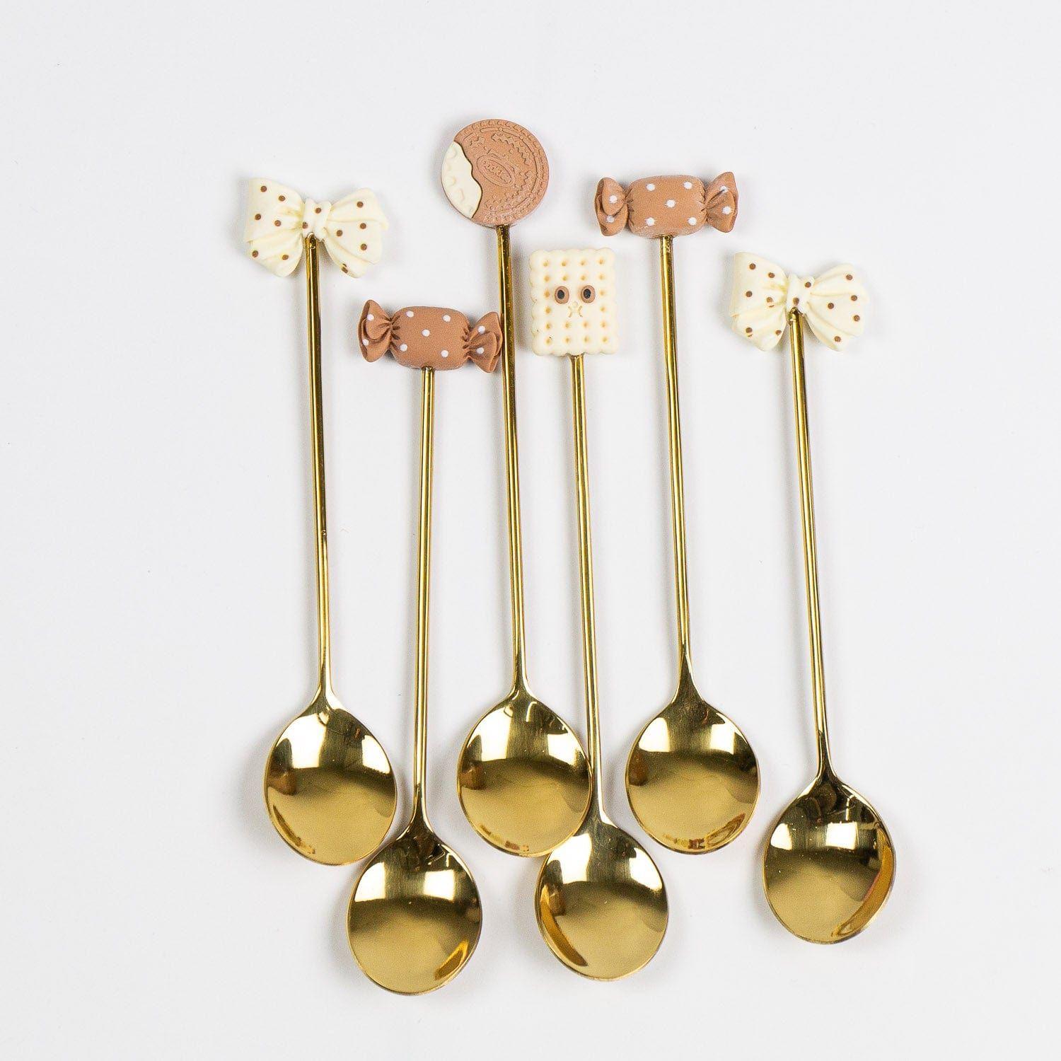 Cubiertos Sweets 6 Cucharitas Doradas-0