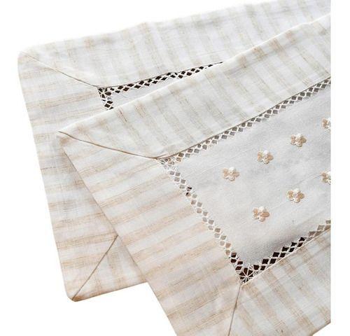 Tapetes Rectangulares Blanco France Set 2 Lino 30x45 Cm-0