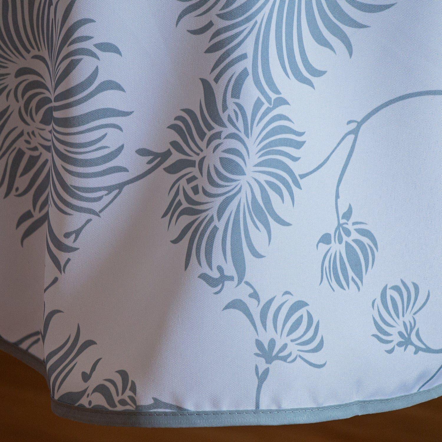 Mantel de Mesa Antimanchas Flor Gris Cuadrado 180x180cm-6