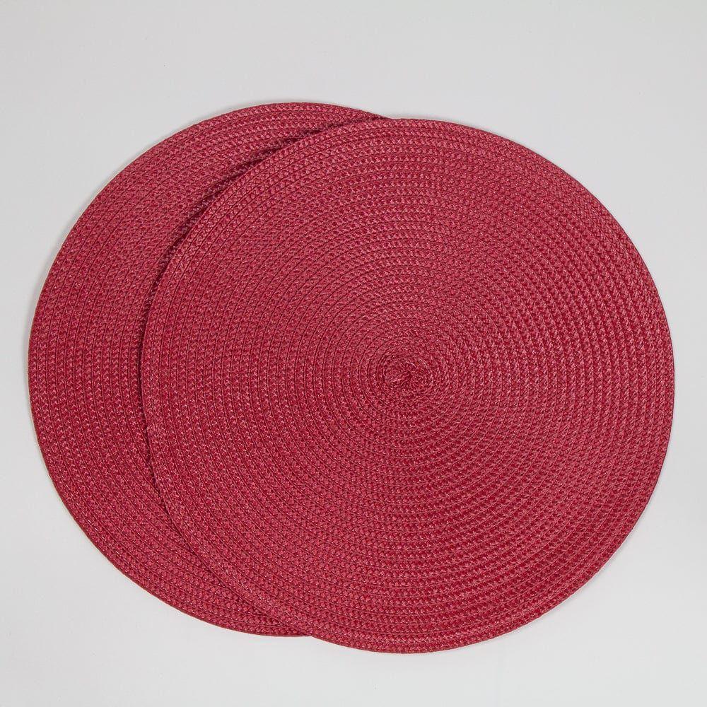 Individuales Braley Circulos 38 Cm Tejido Set 6 Fucsia-0