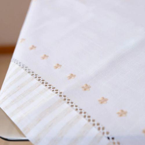 Carpeta De Mesa Blanco Cuadrada France Cuadrille 85x85cm-0