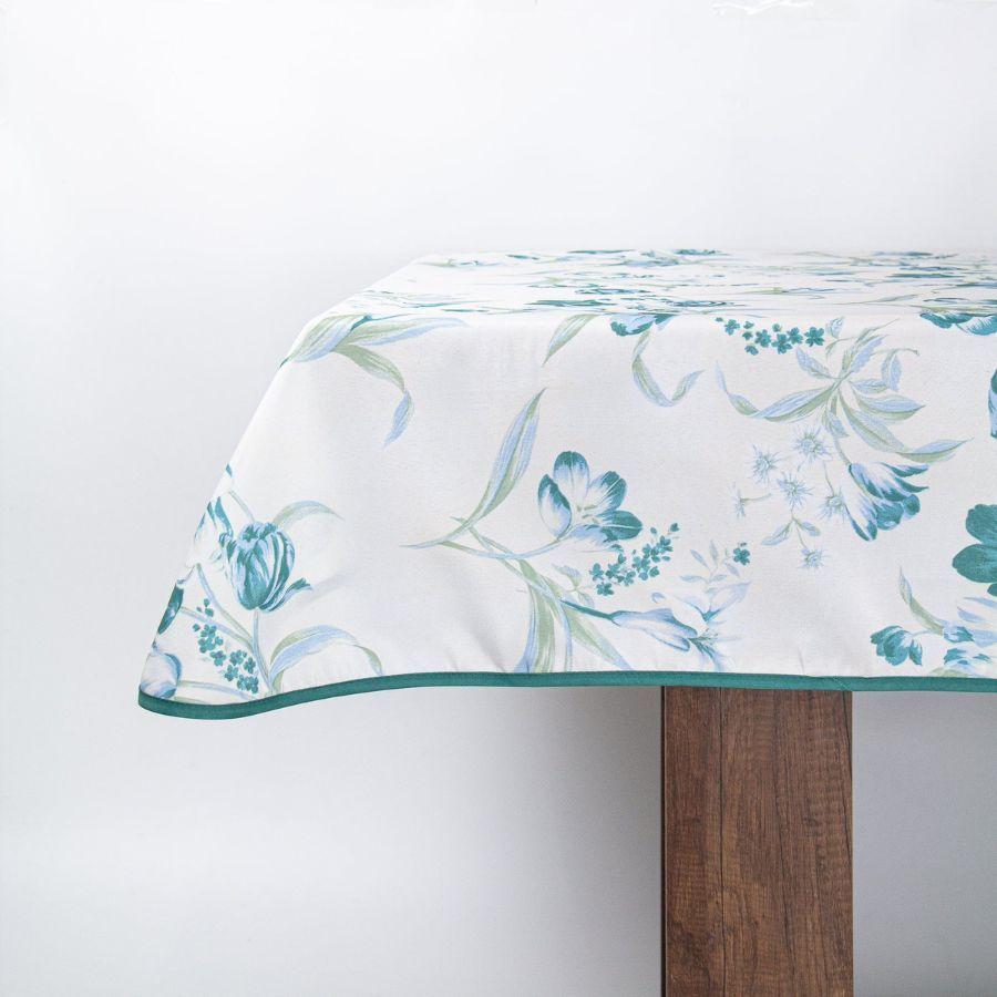Mantel de Mesa Antimanchas Tulipán Azul 150x230 cm-7