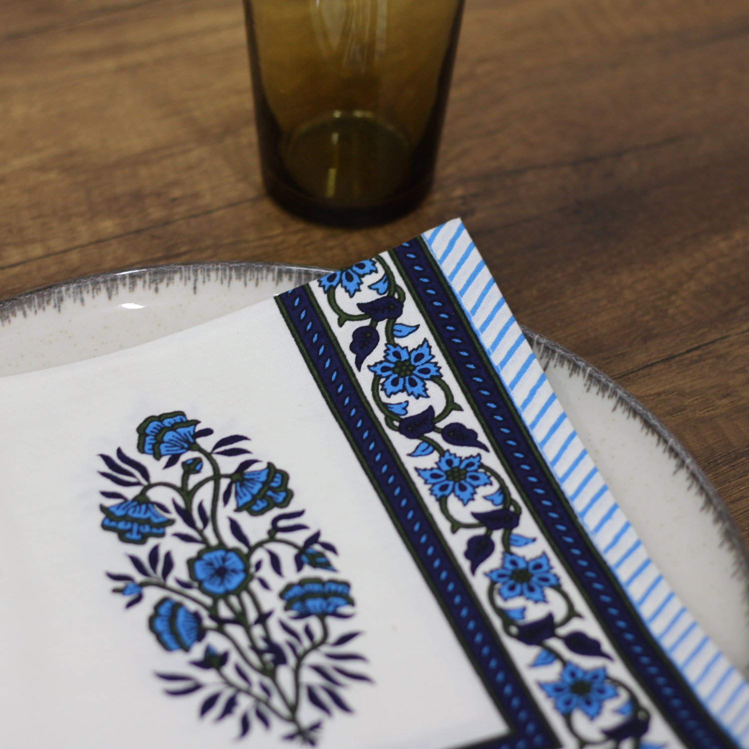 Servilletas De Tela Blanco Floreadas 45x45cm Set 2-3