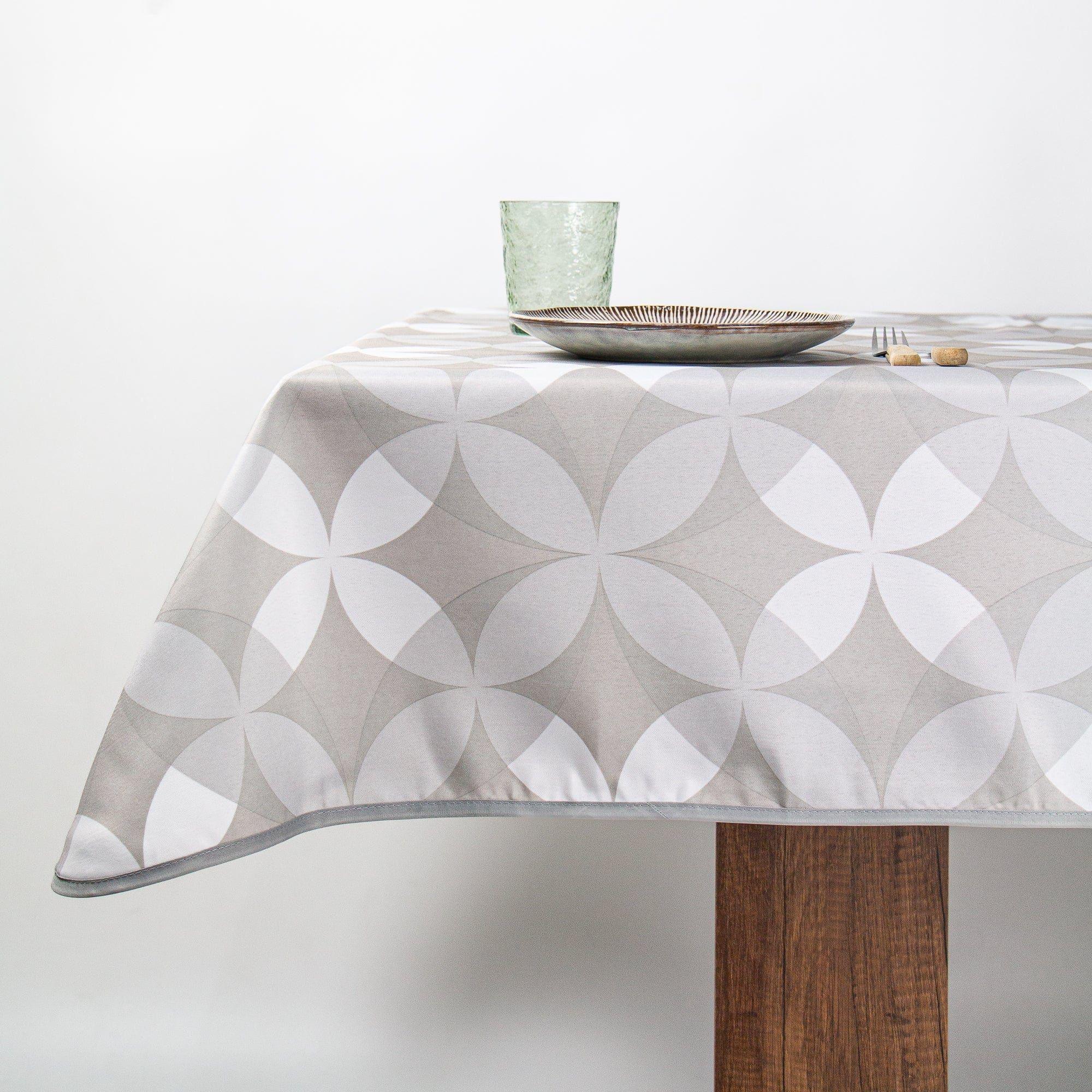 Mantel de Mesa Antimanchas Geométrico Rectangular 180x320cm-0