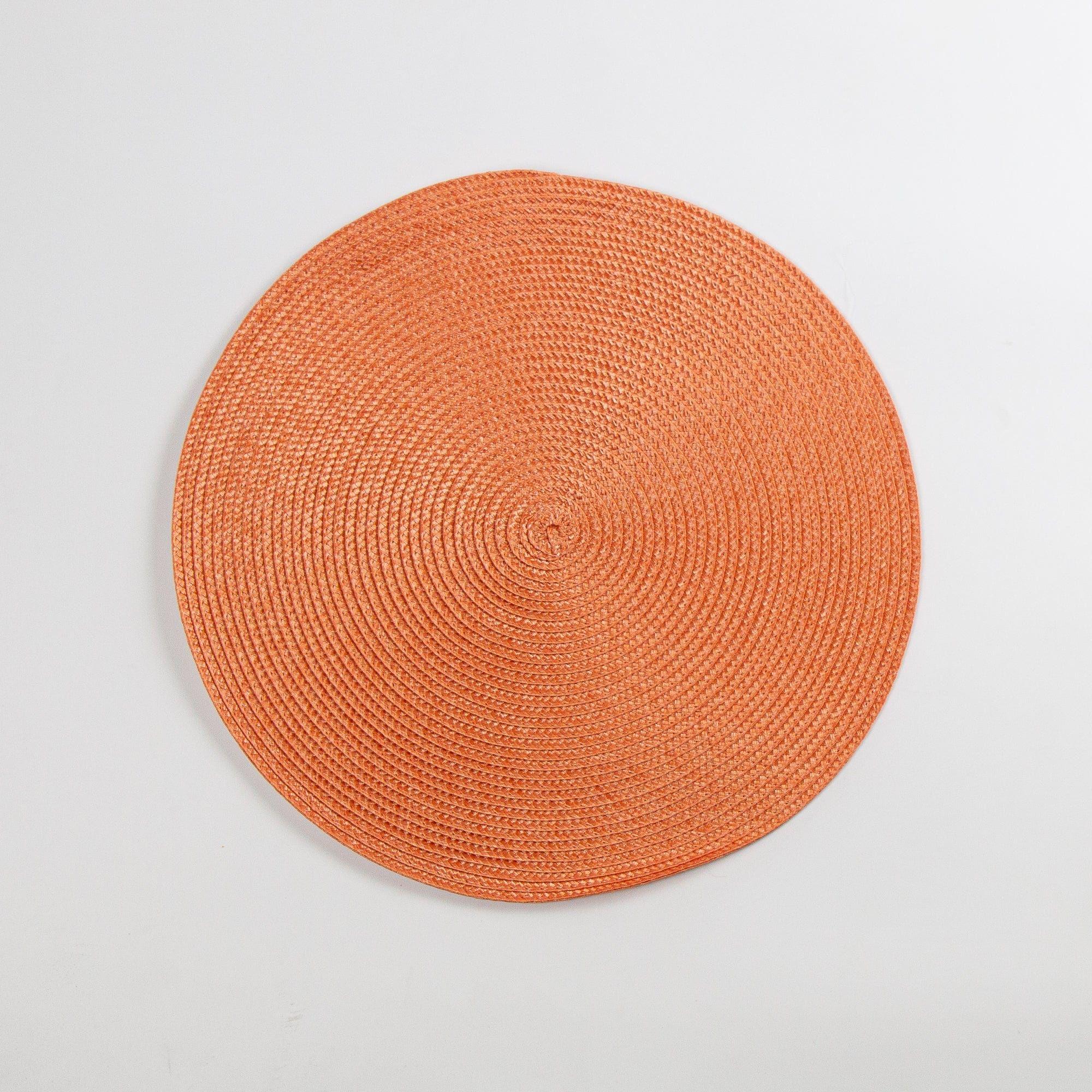 Set 6x Individuales de Mesa Braley Naranja Redondo 38 cm-0