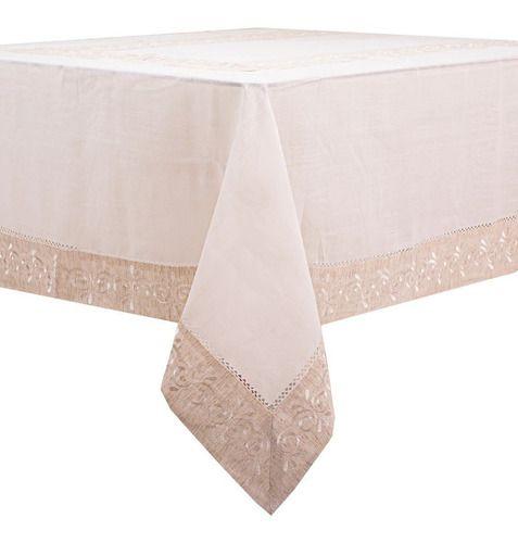 Mantel De Mesa Blanco Bordado Adore Rectangular 150x250cm-3