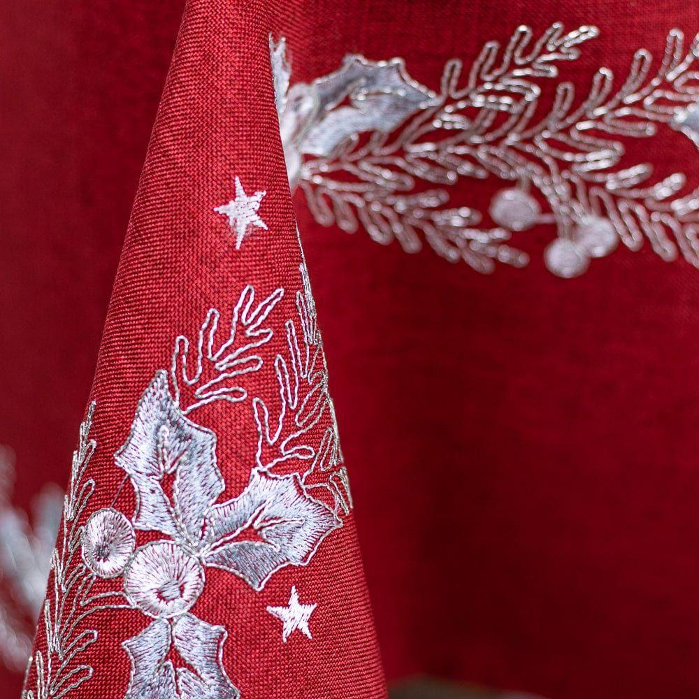 Mantel de Mesa Ramillete Rojo Navidad Rectangular 150x220cm-3